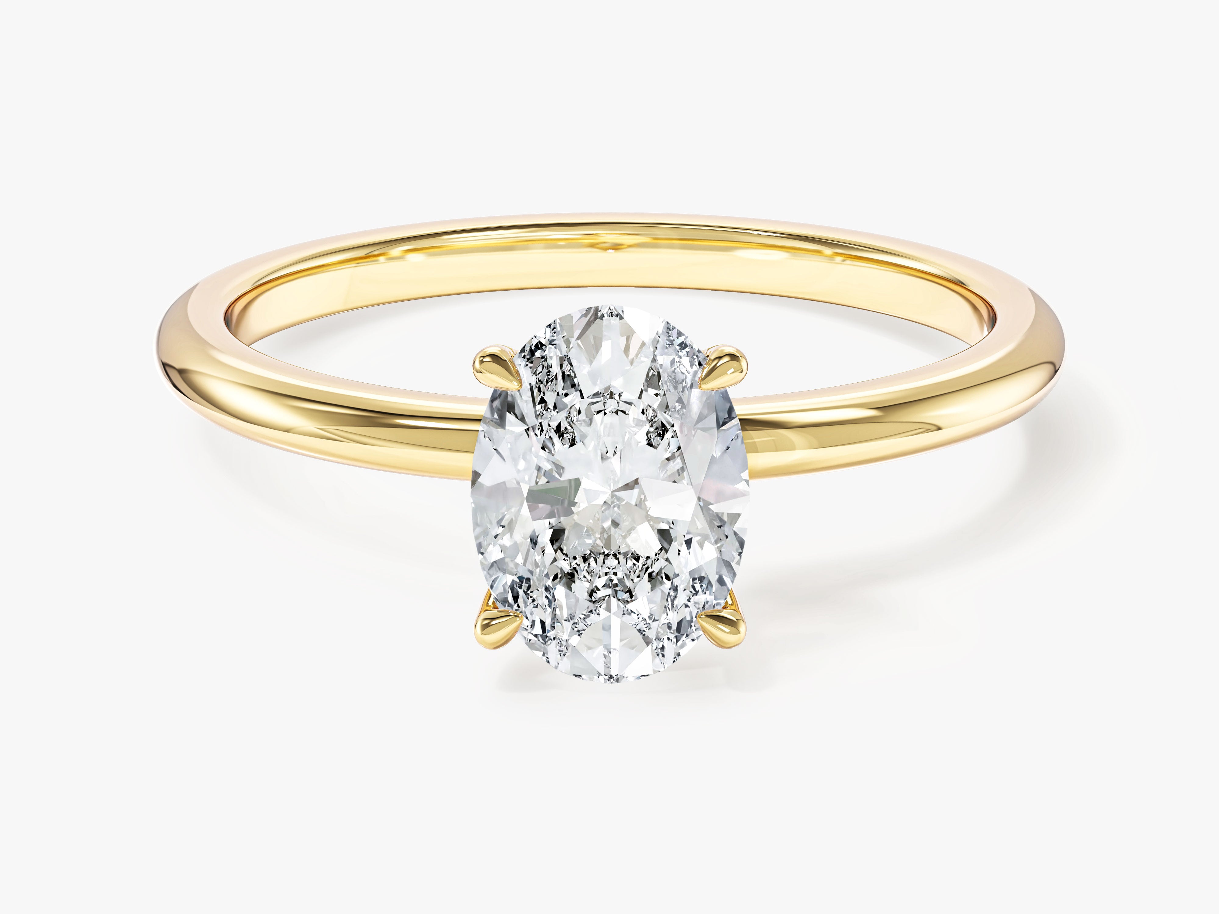 Moissanit Verlobungsring im Ovalschliff (1,00 CT)