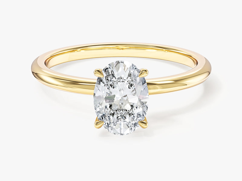 Moissanit Verlobungsring im Ovalschliff (1,00 CT)