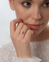 Moissanit Verlobungsring im Ovalschliff (1,50 CT)