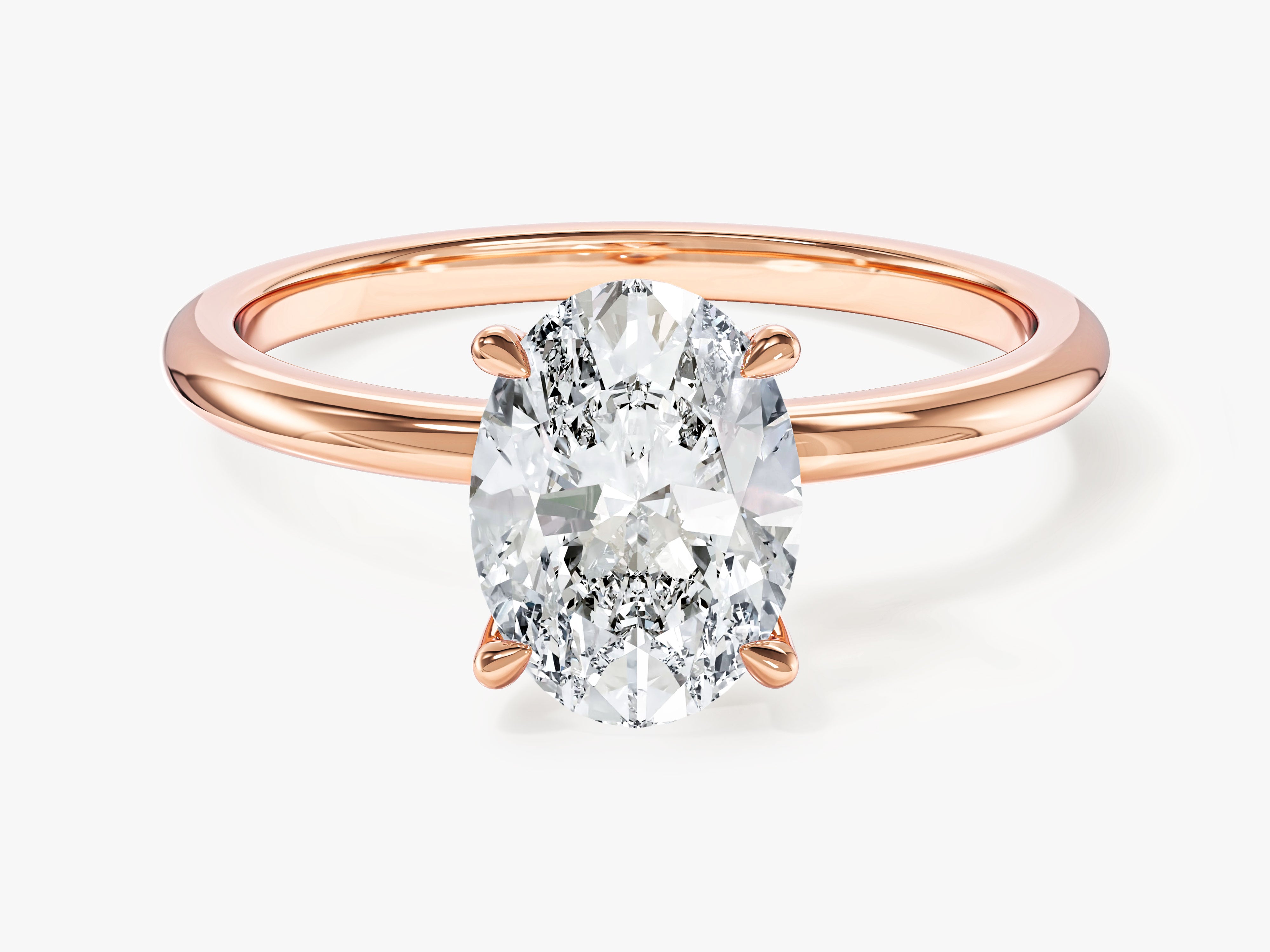 Moissanit Verlobungsring im Ovalschliff (1,50 CT)