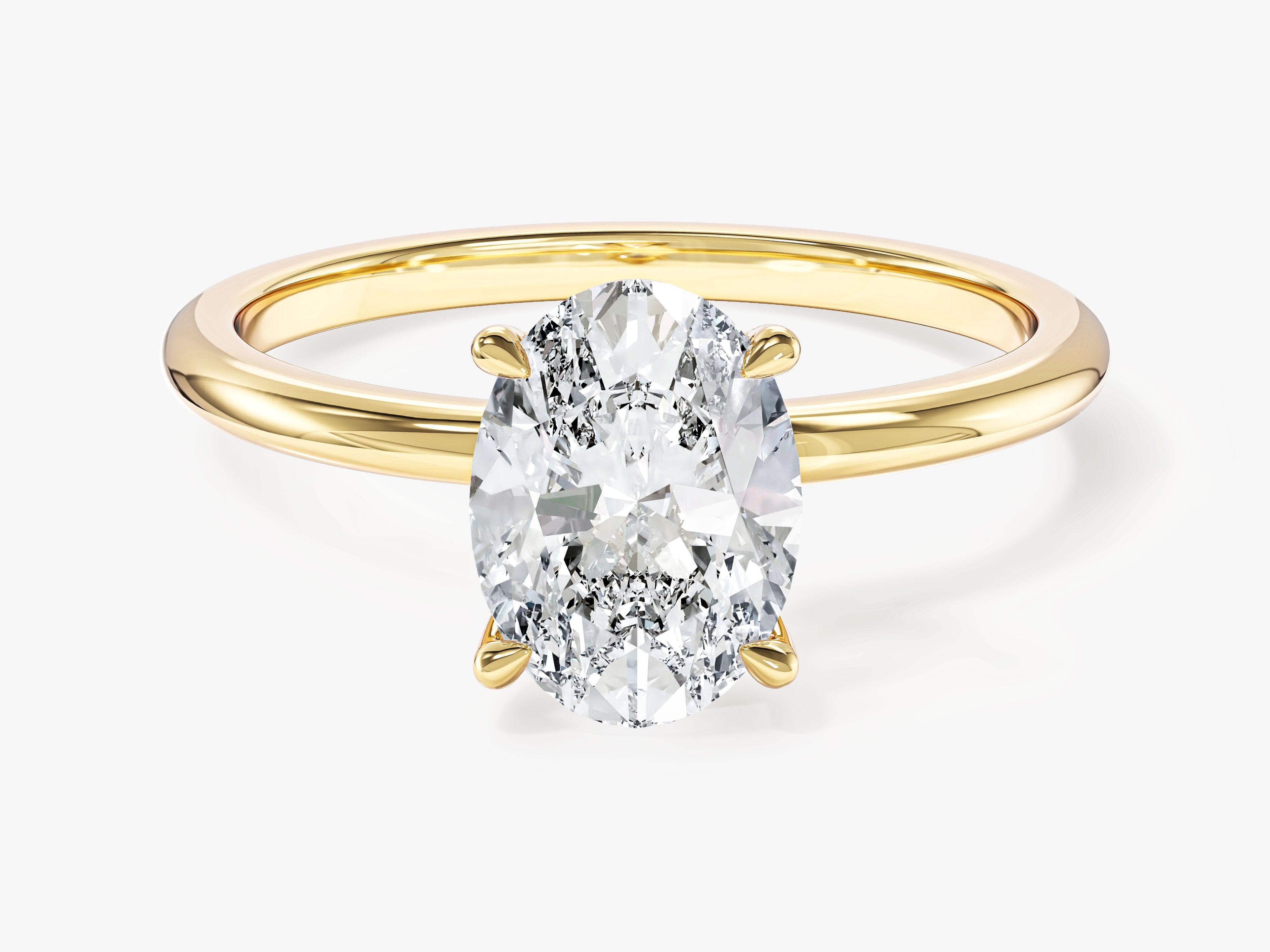 Moissanit Verlobungsring im Ovalschliff (1,50 CT)