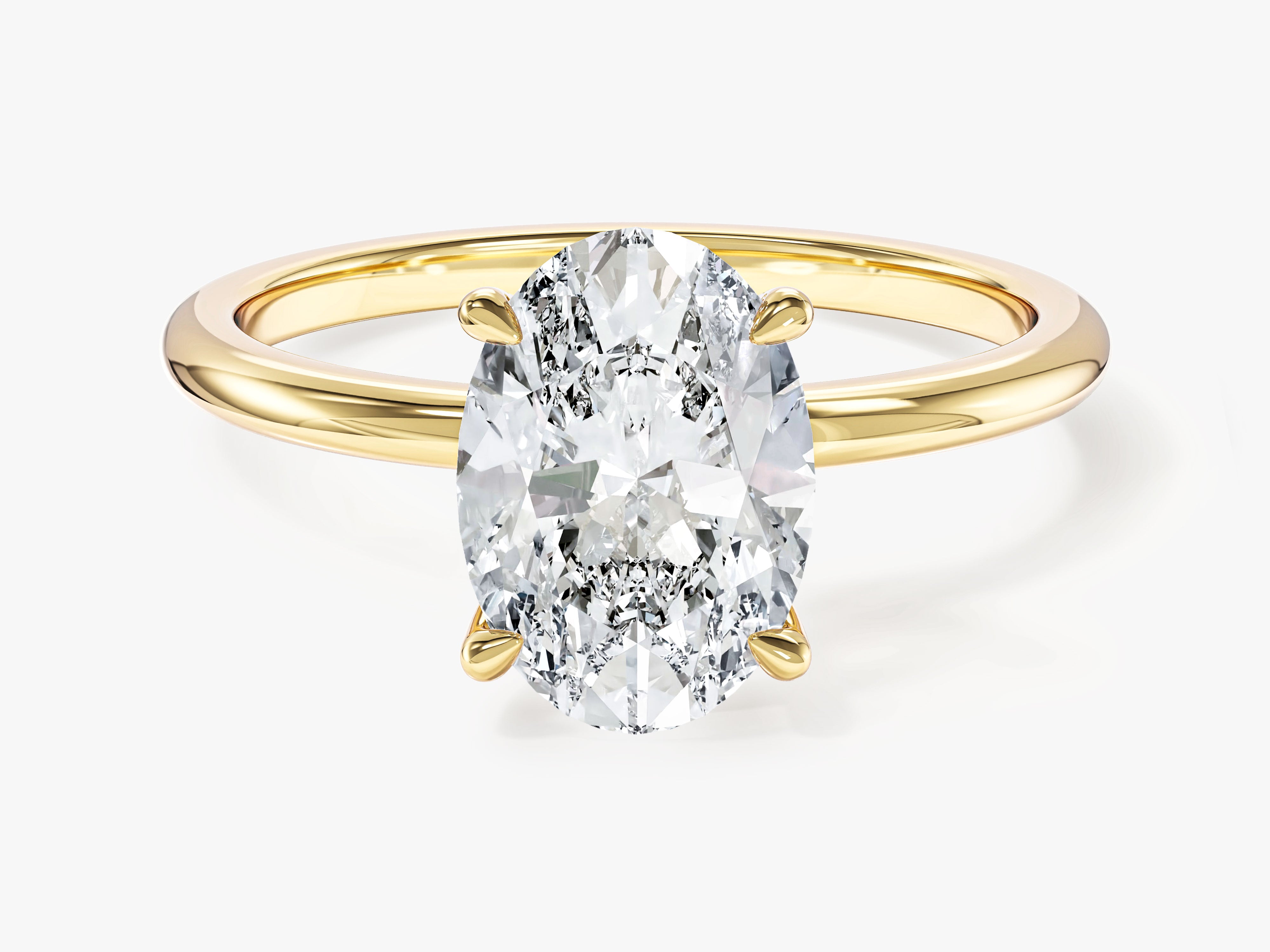 Moissanit Verlobungsring im Ovalschliff (2,00 CT)