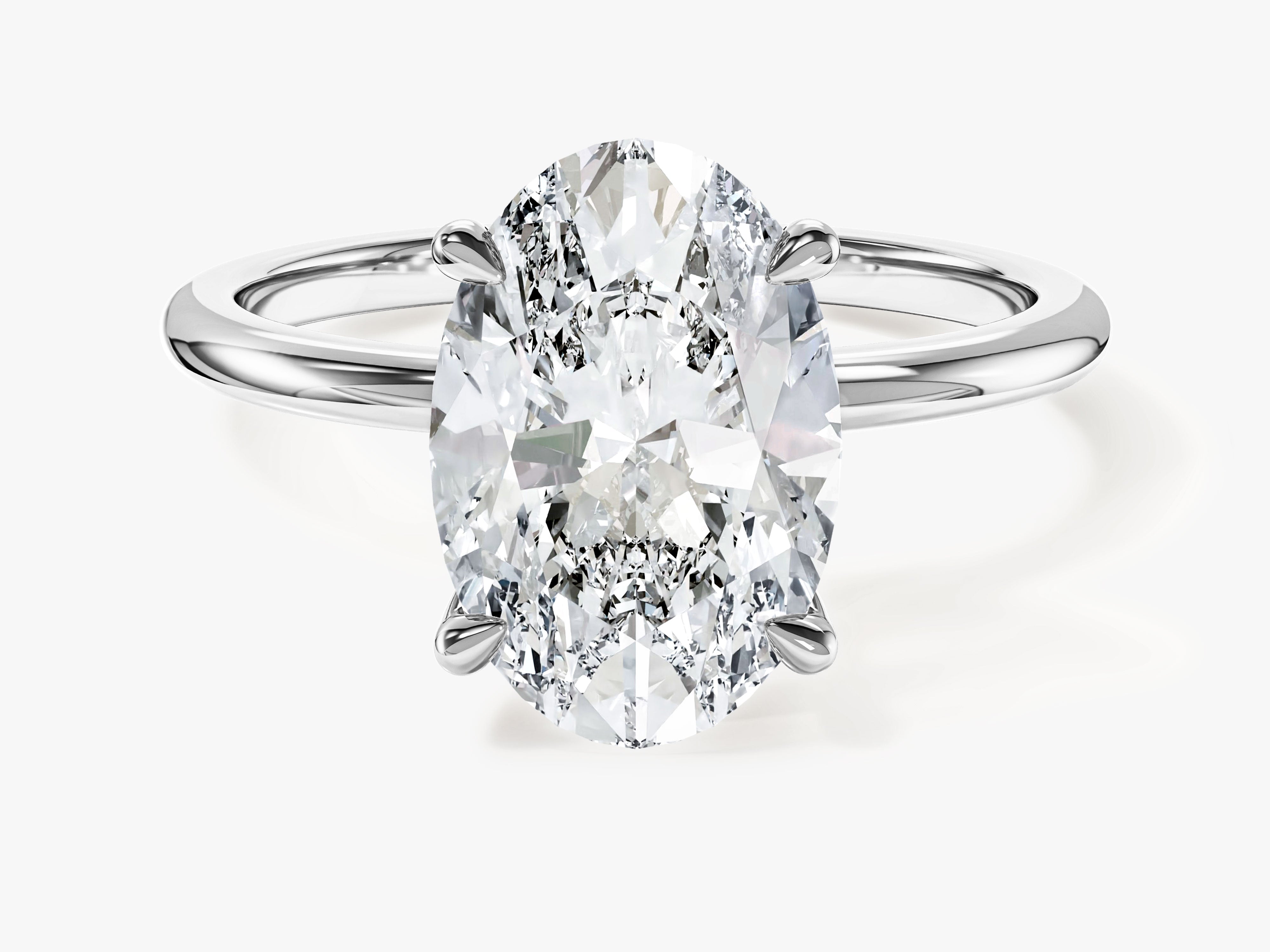 Labordiamant Verlobungsring im Ovalschliff (3,00 CT TW)