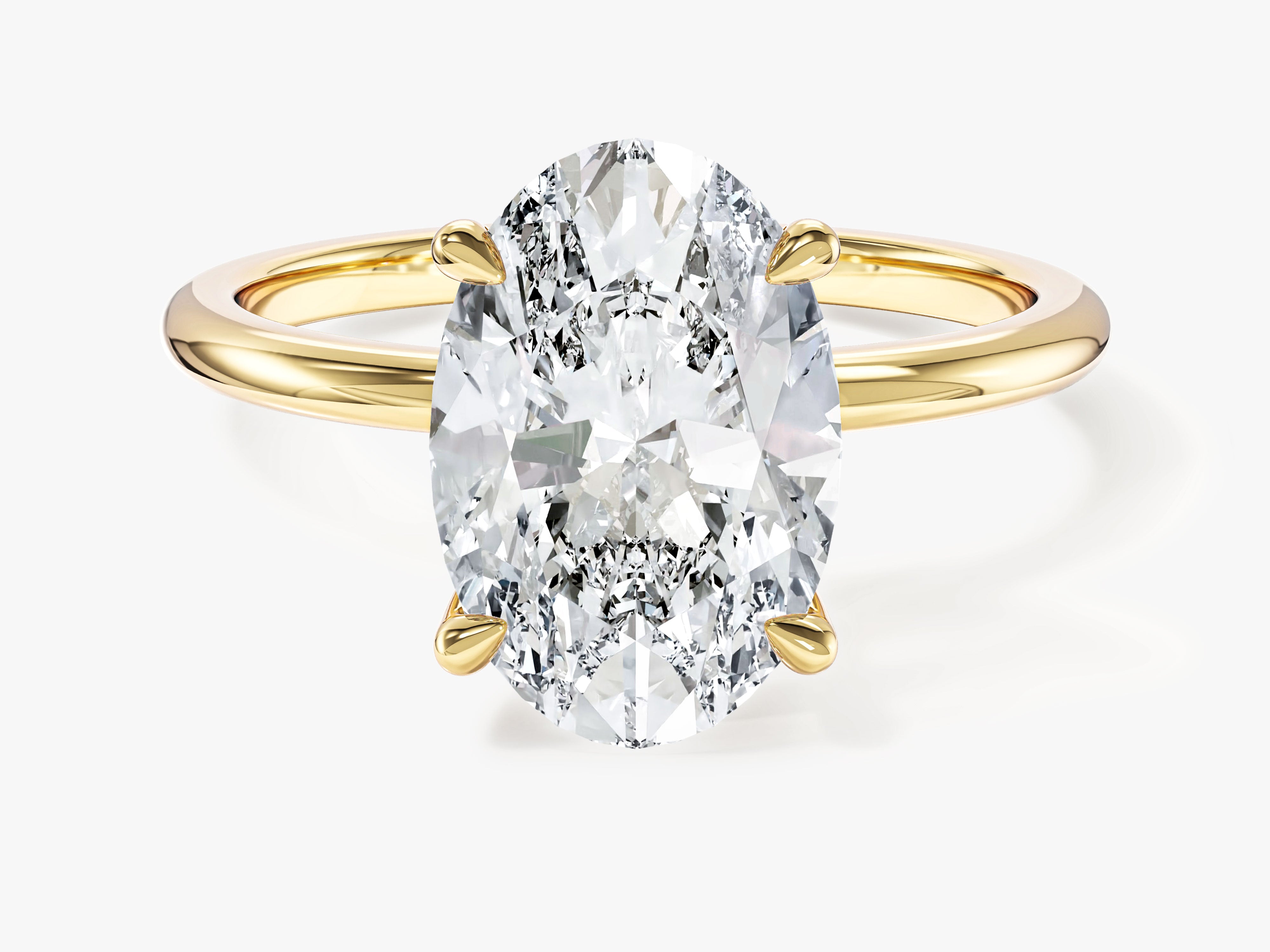 Labordiamant Verlobungsring im Ovalschliff (3,00 CT TW)