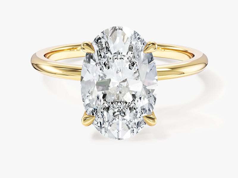 Labordiamant Verlobungsring im Ovalschliff (3,00 CT TW)