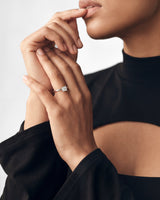 Moissanit Verlobungsring im Prinzessschliff (1,00 CT)