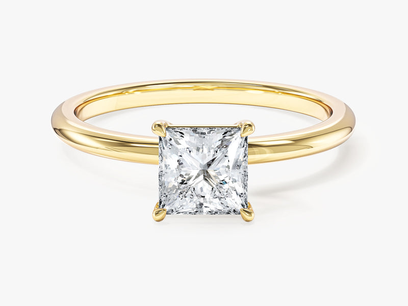 Moissanit Verlobungsring im Prinzessschliff (1,00 CT)