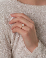 Moissanit Verlobungsring im Prinzessschliff (1,50 CT)