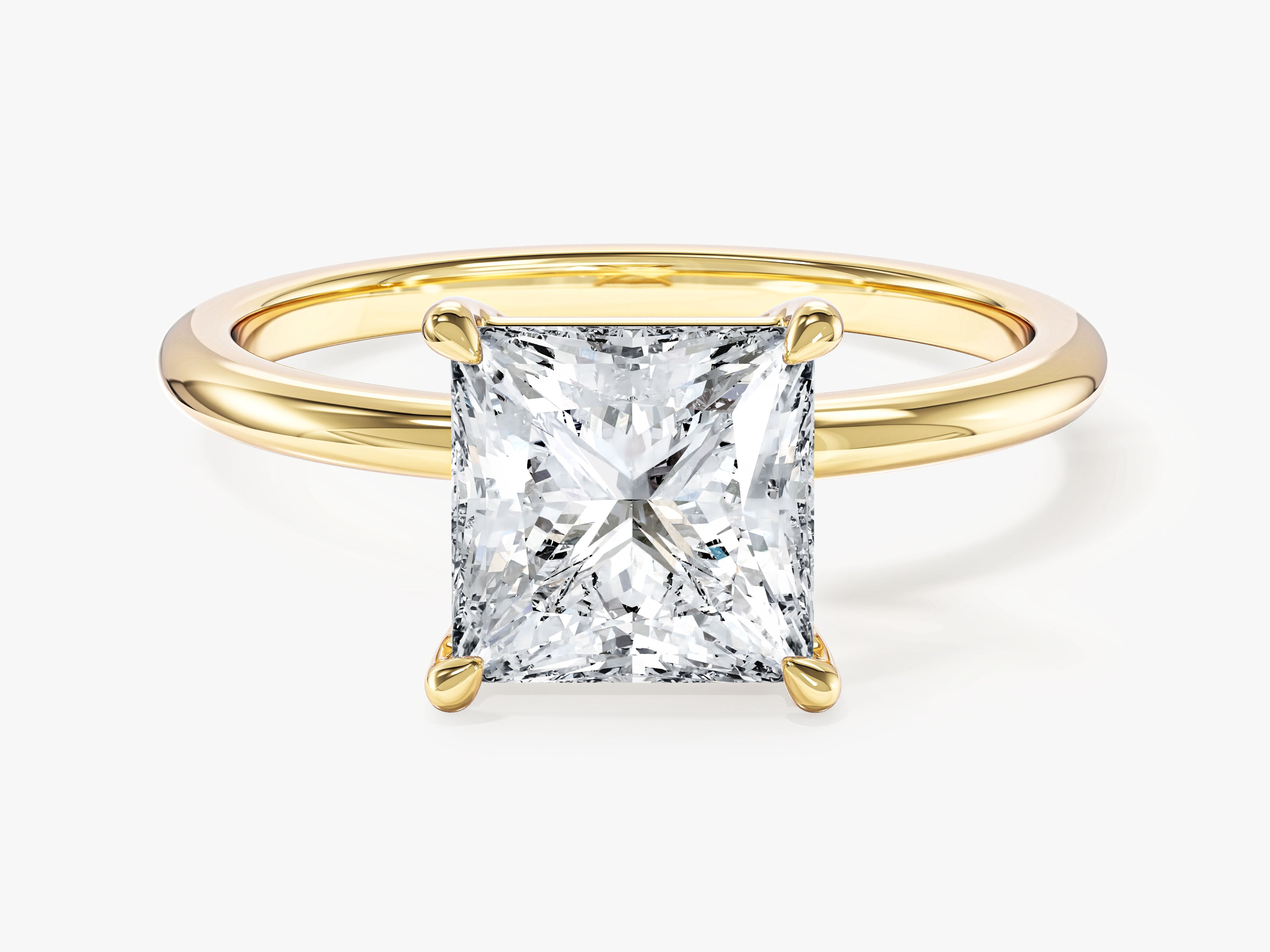 Moissanit Verlobungsring im Prinzessschliff (2,00 CT)