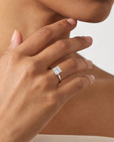 Moissanit Verlobungsring im Prinzessschliff (2,00 CT)