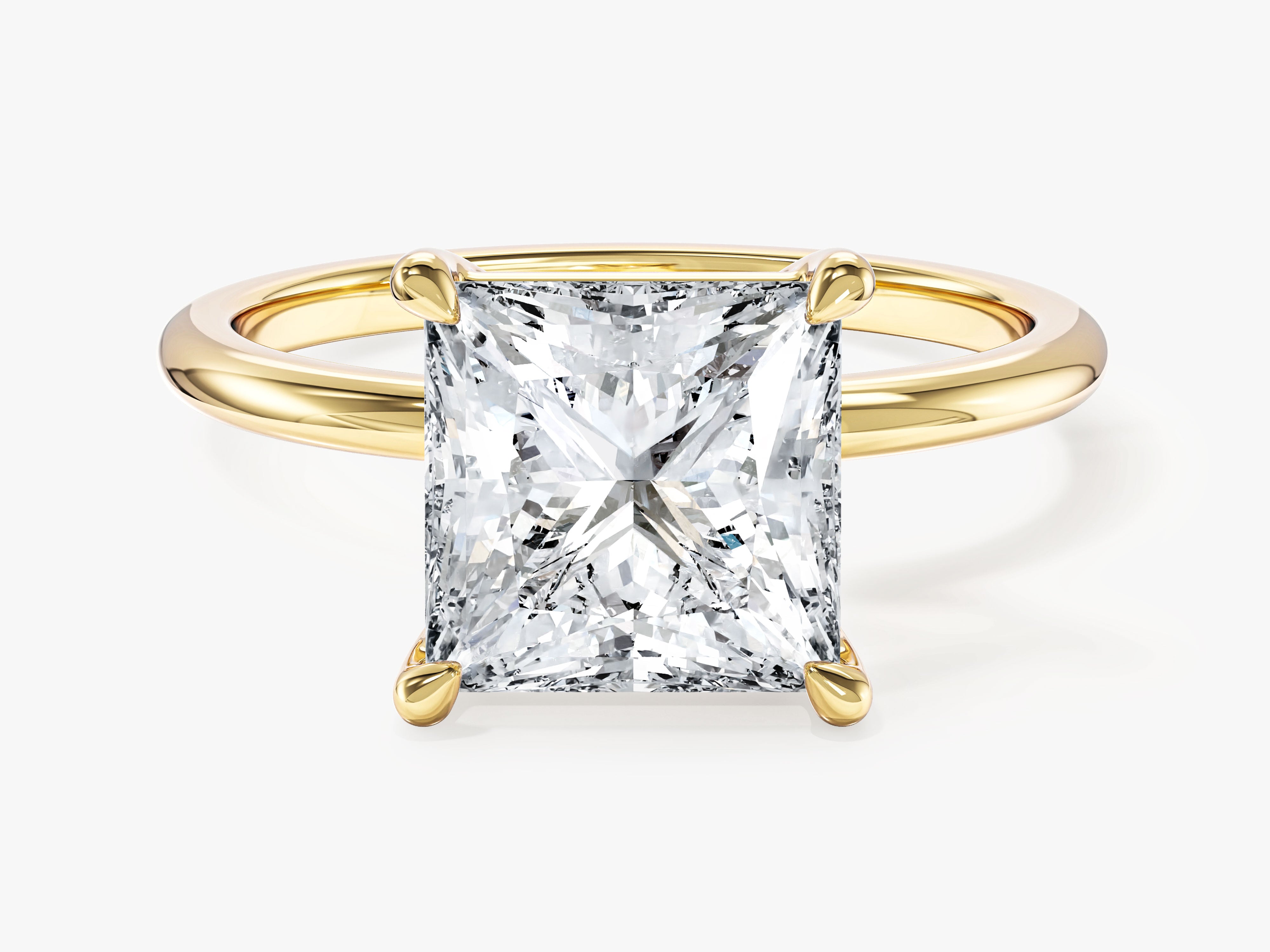 Labordiamant Verlobungsring im Prinzessschliff (3,00 CT TW)