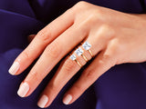 Diamond rings on hand, elegant jewelry for women