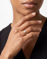Moissanit Verlobungsring im Smaragdschliff (1,00 CT)