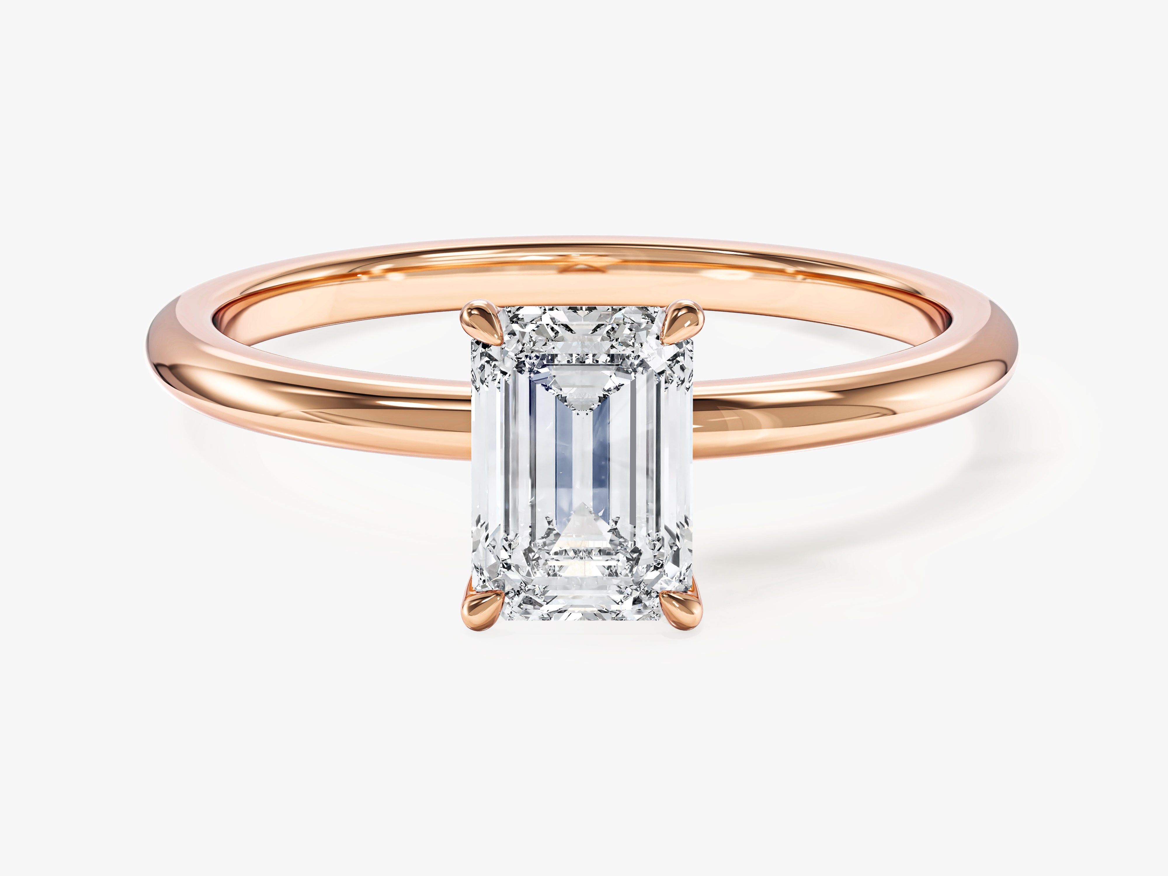 Moissanit Verlobungsring im Smaragdschliff (1,00 CT)