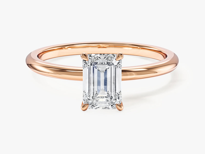 Moissanit Verlobungsring im Smaragdschliff (1,00 CT)