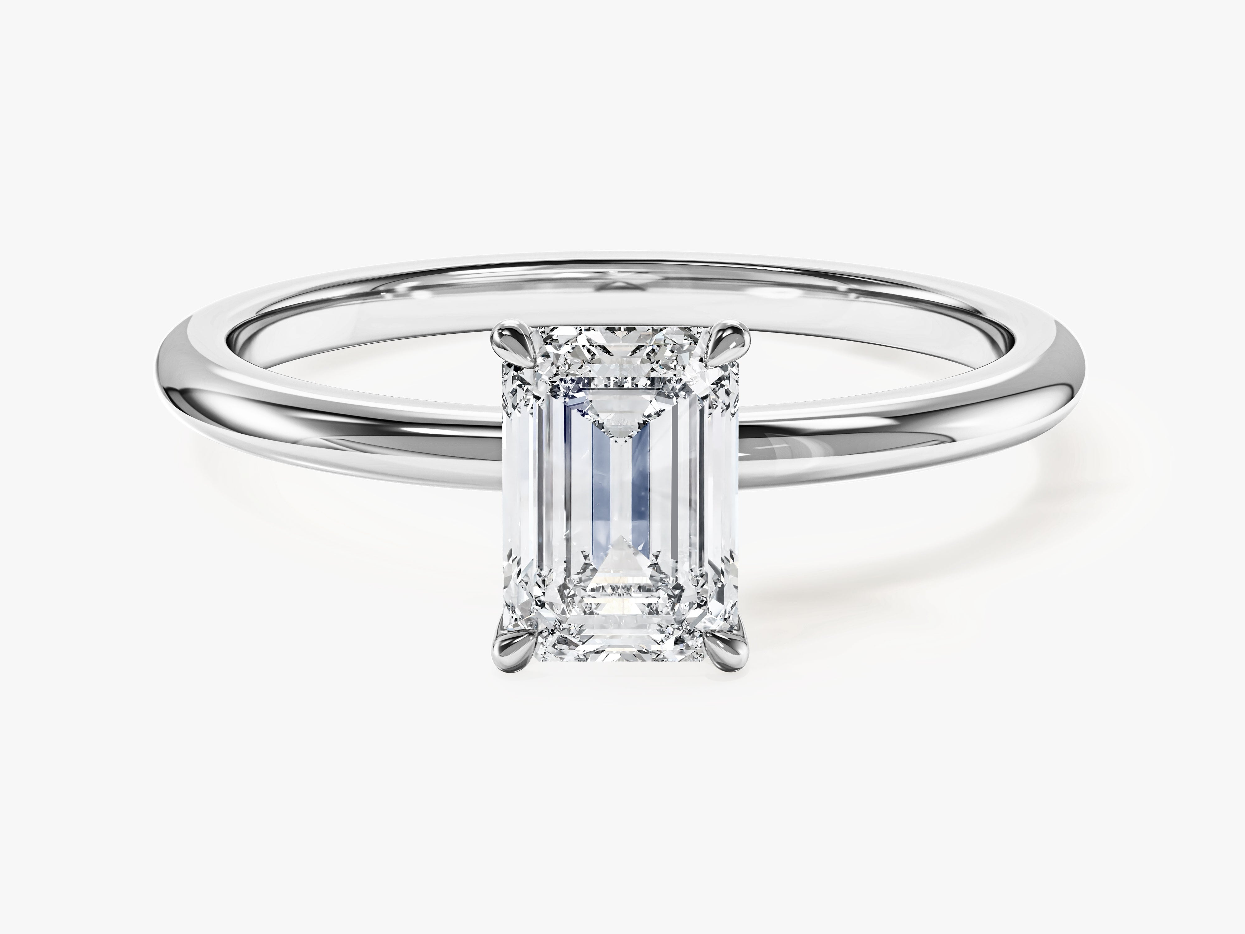 Moissanit Verlobungsring im Smaragdschliff (1,00 CT)