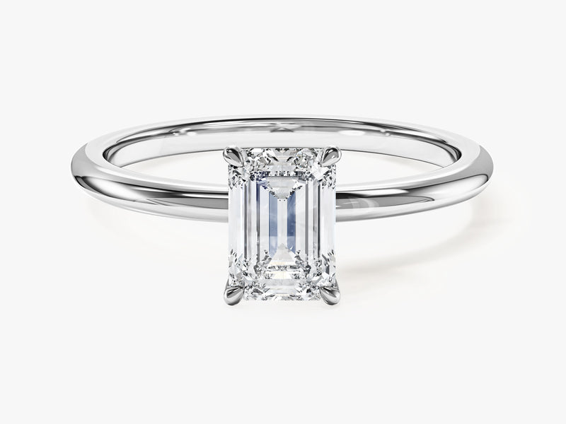 Moissanit Verlobungsring im Smaragdschliff (1,00 CT)