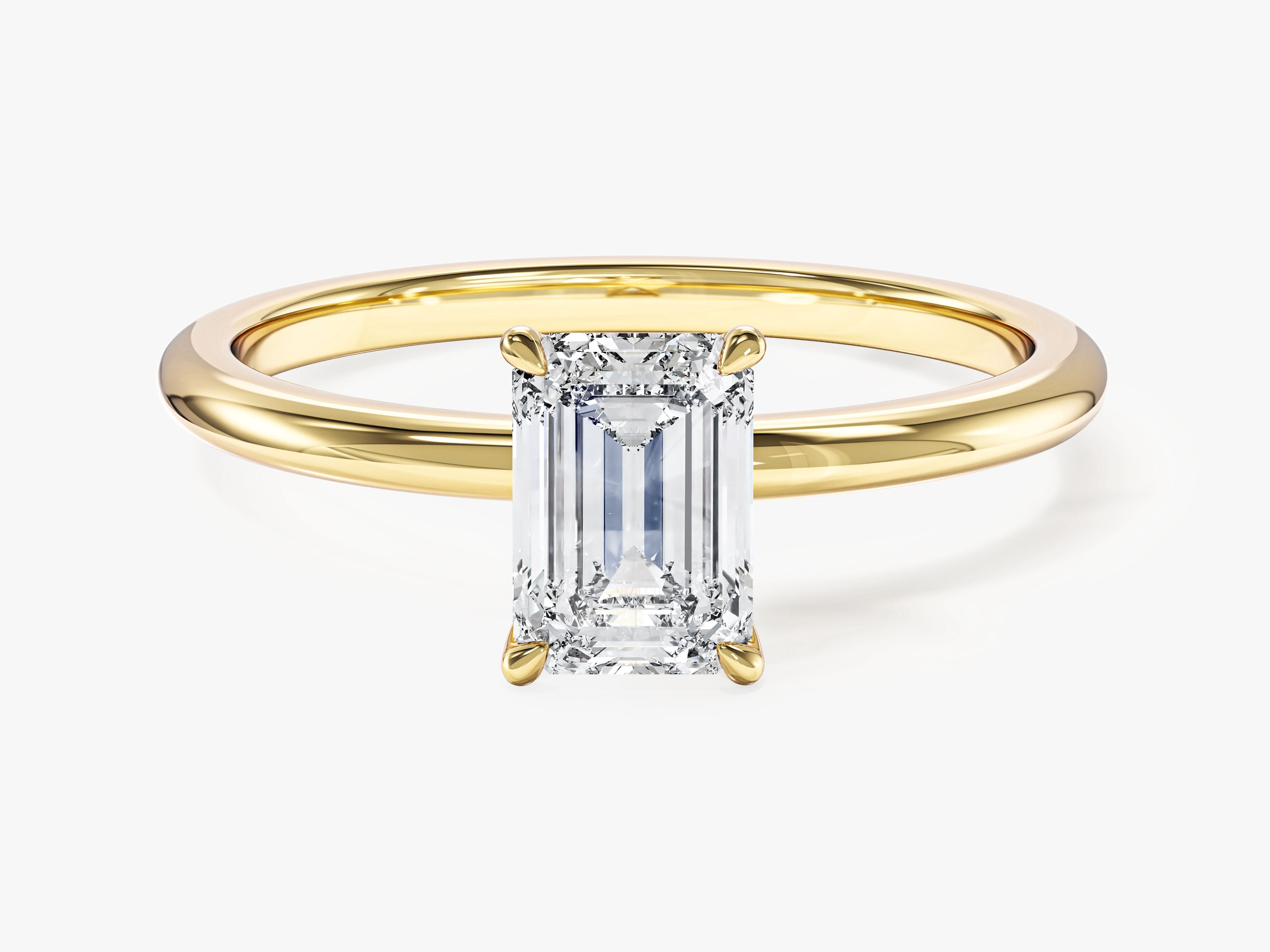 Moissanit Verlobungsring im Smaragdschliff (1,00 CT)