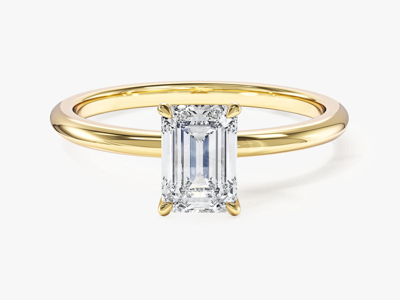 Moissanit Verlobungsring im Smaragdschliff (1,00 CT)
