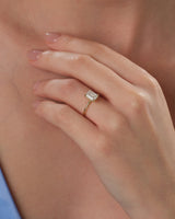Moissanit Verlobungsring im Smaragdschliff (1,50 CT)