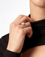 Round Cut Lab Grown Diamond Round Halo Engagement Ring (1.50 CT)