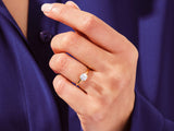 Gold ring with diamond on hand, jewelry product photography