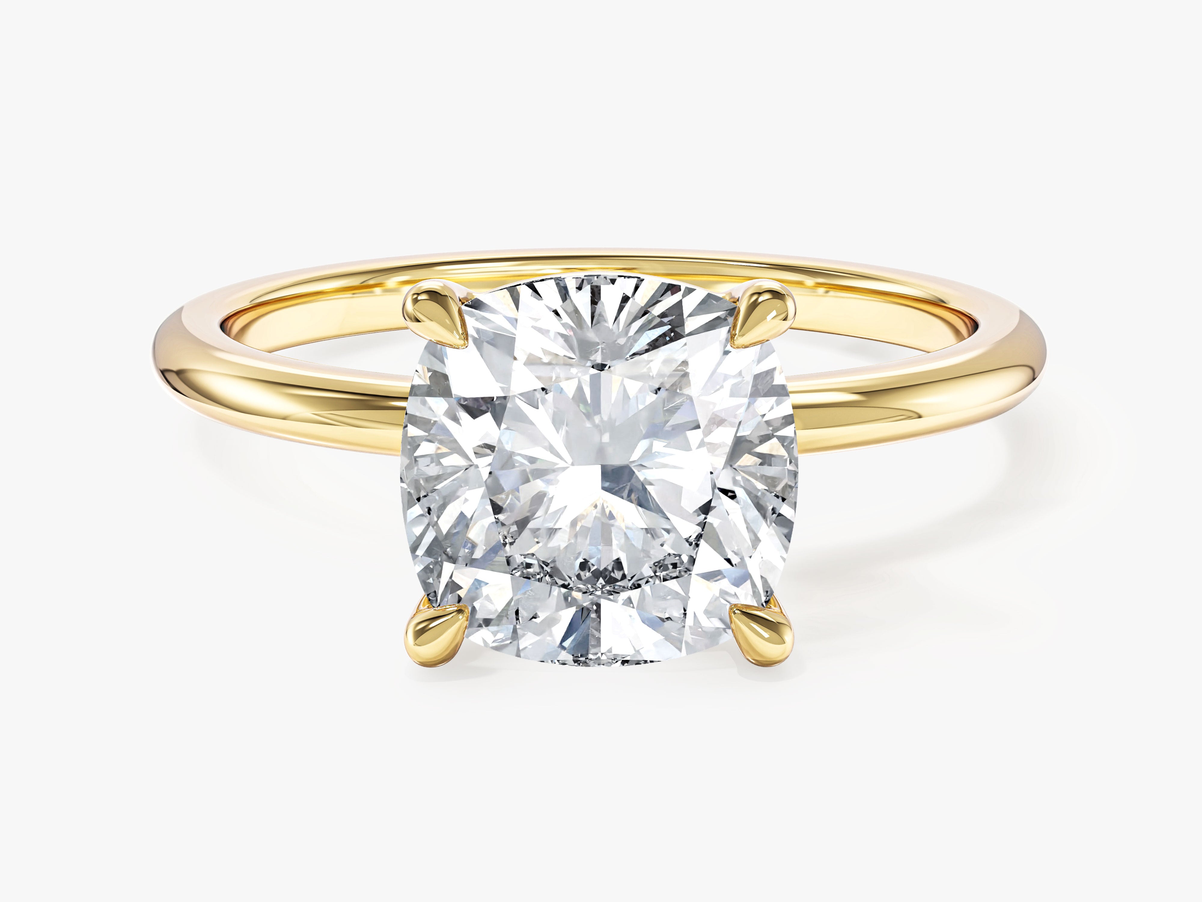 Labordiamant Verlobungsring im Kissenschliff (3,00 CT TW)
