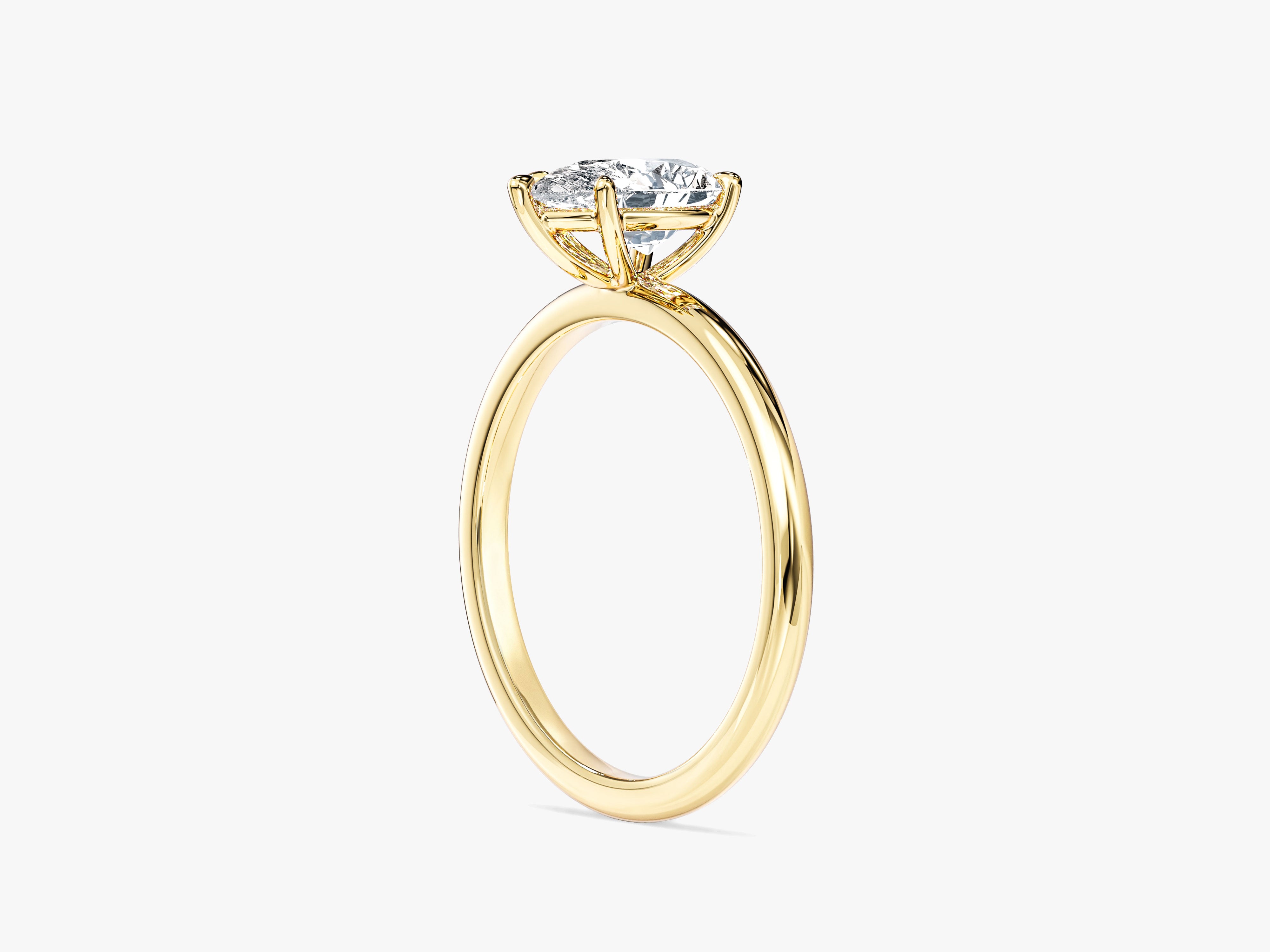 Moissanit Verlobungsring im Tropfenschliff (1,00 CT)
