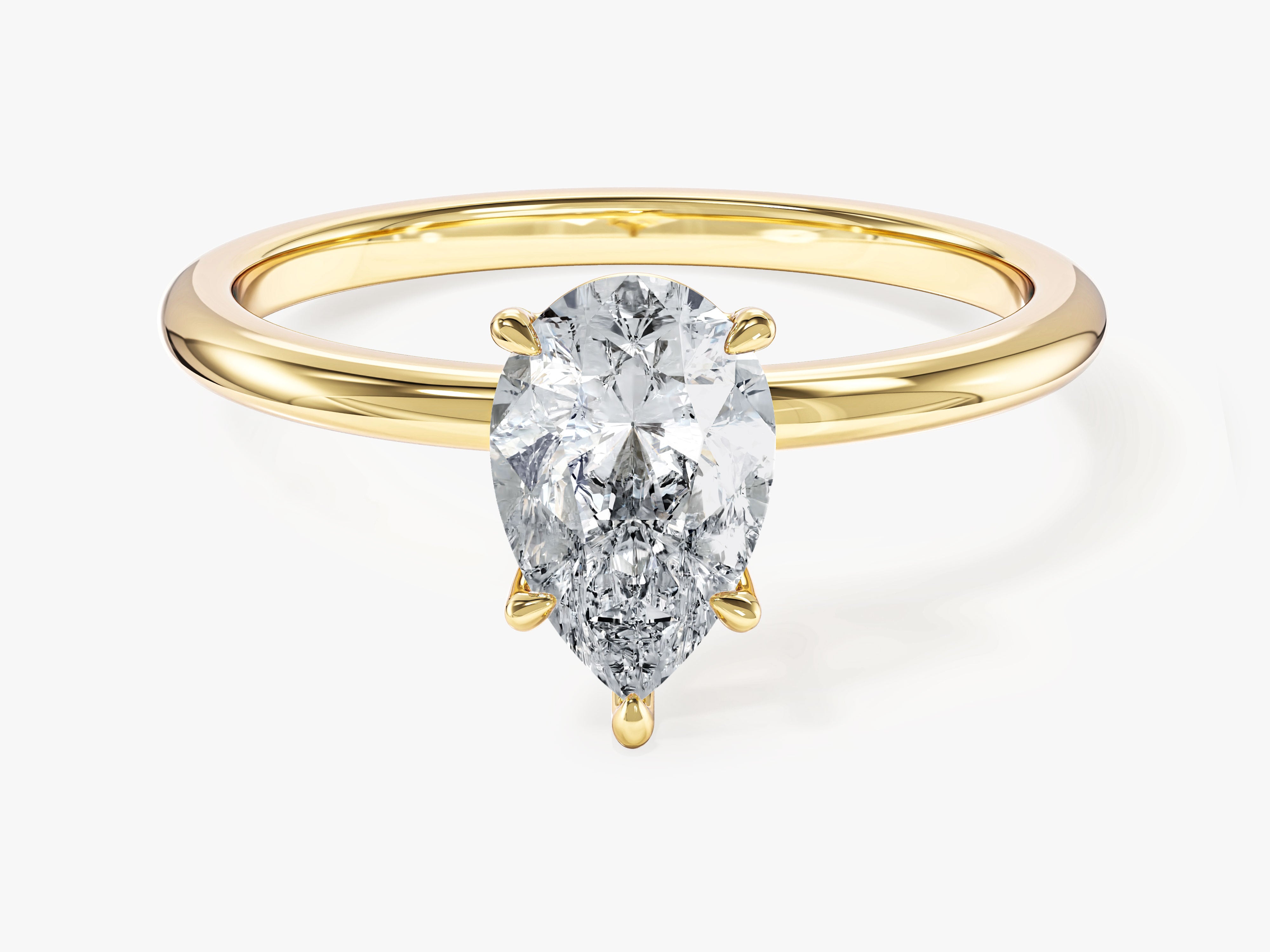 Labordiamant Verlobungsring im Tropfenschliff (1.00 CT)