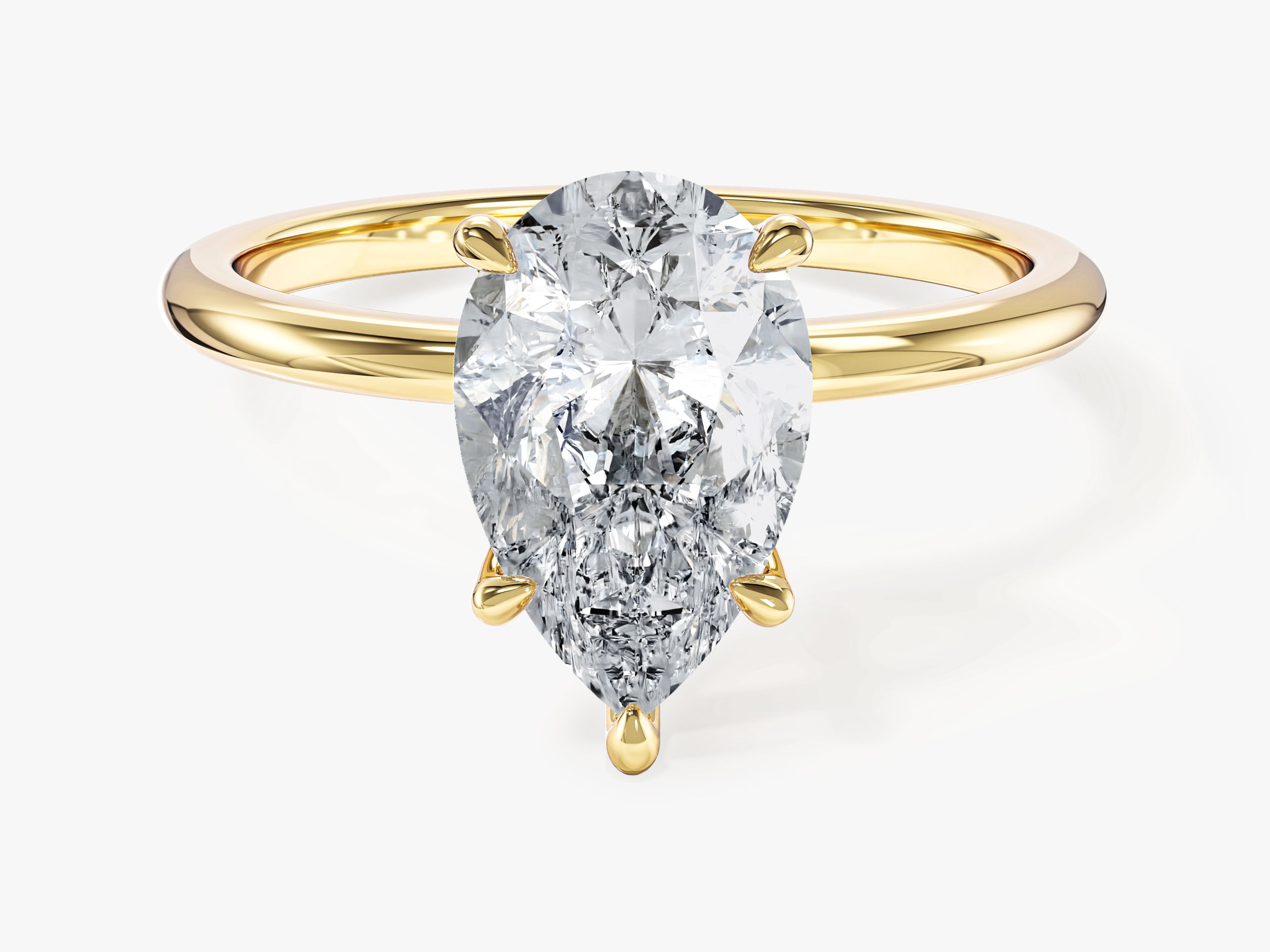 Labordiamant Verlobungsring im Tropfenschliff (2.00 CT)