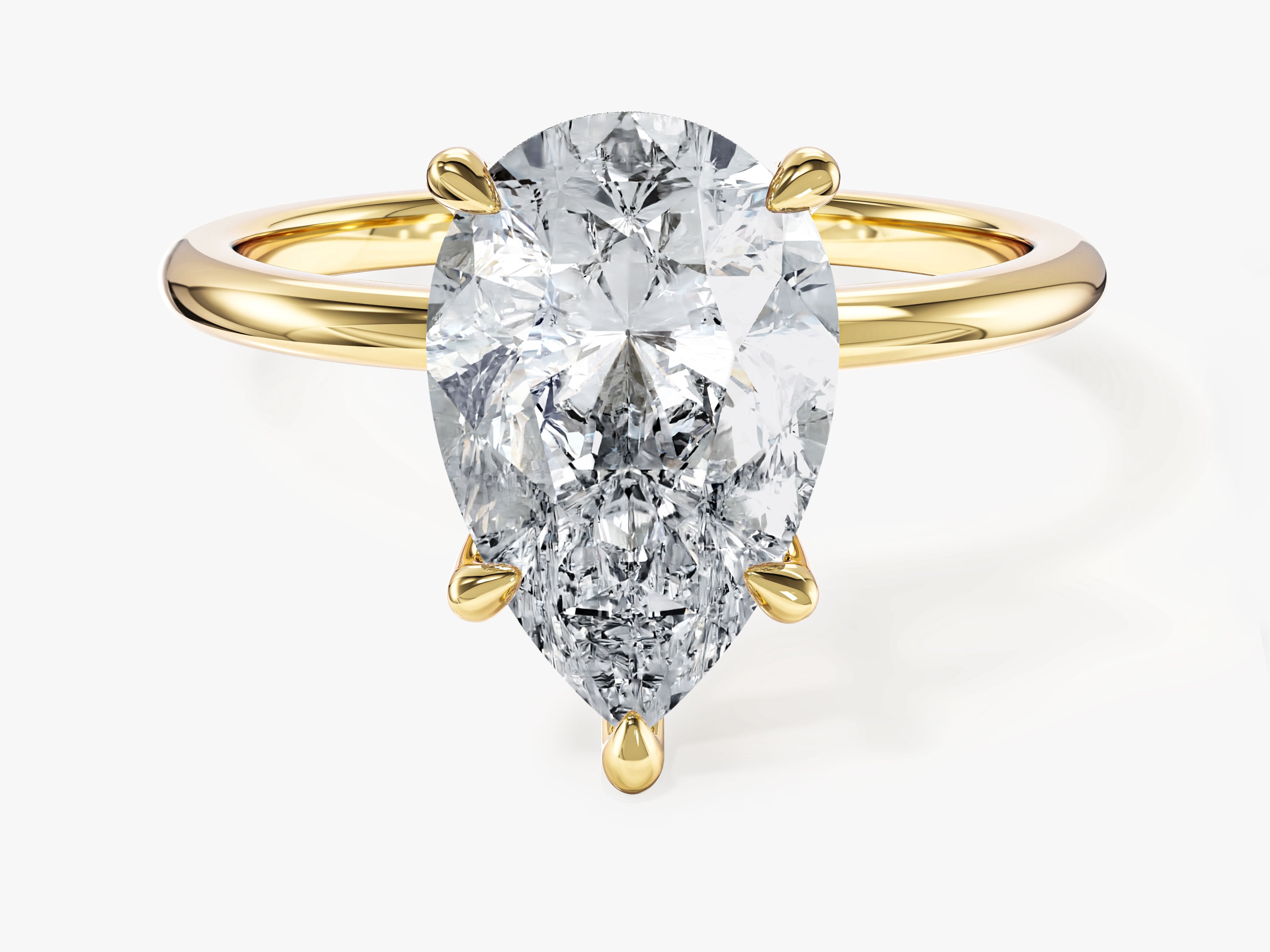 Labordiamant Verlobungsring im Tropfenschliff (3,00 CT TW)