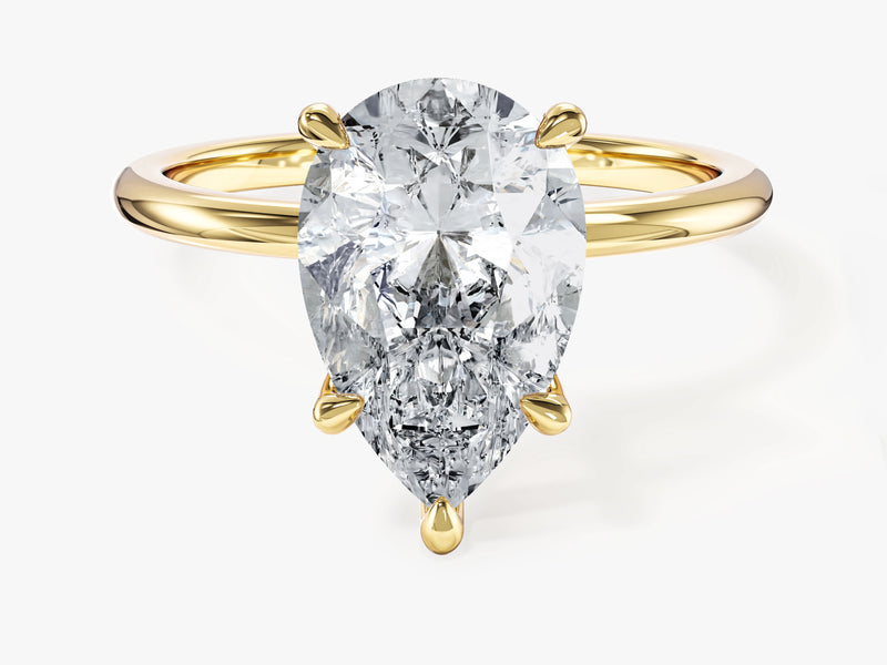Labordiamant Verlobungsring im Tropfenschliff (3,00 CT TW)