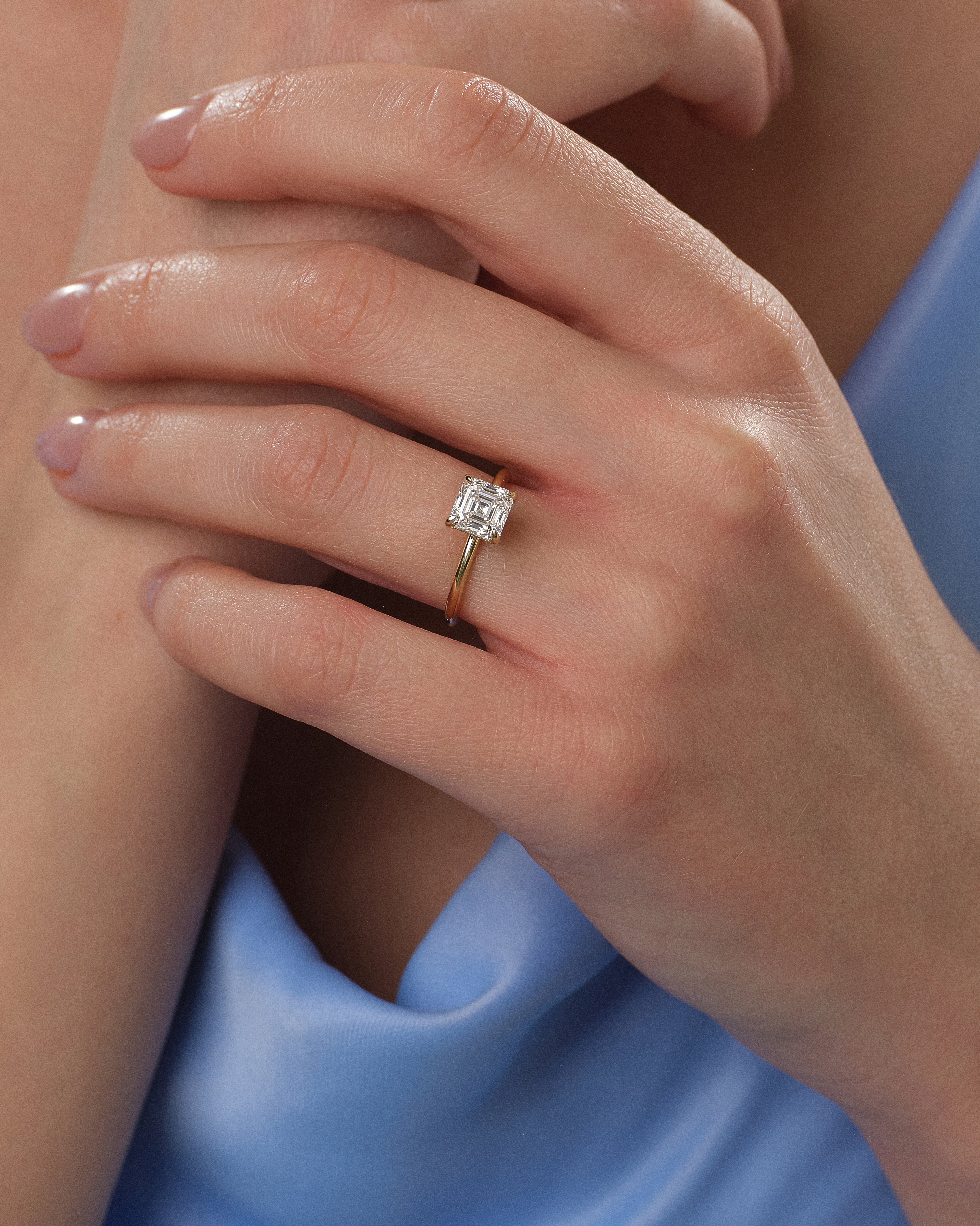 Moissanit Verlobungsring im Asscherschliff (1,50 CT)