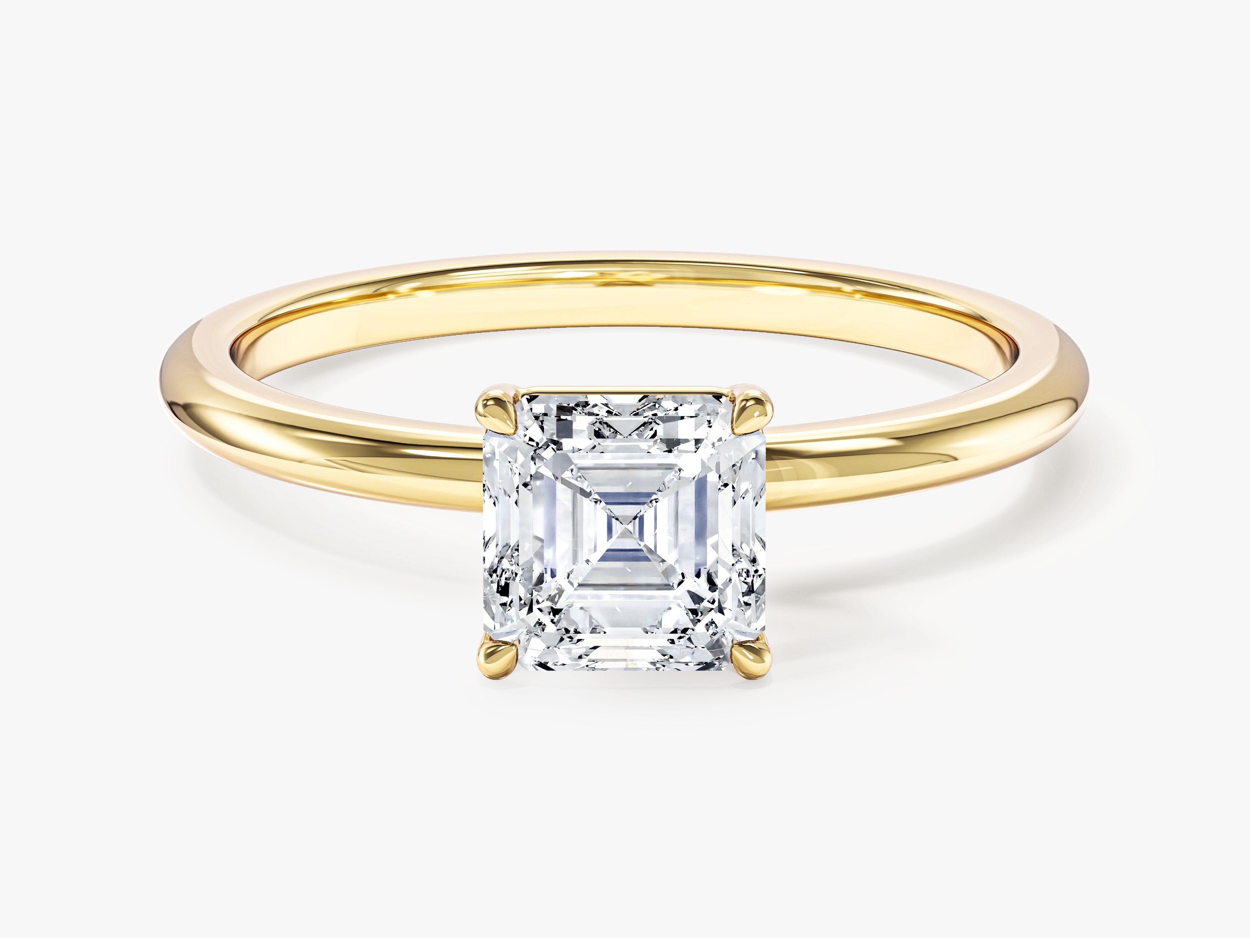 Labordiamant Verlobungsring im Asscherschliff (1.00 CT)