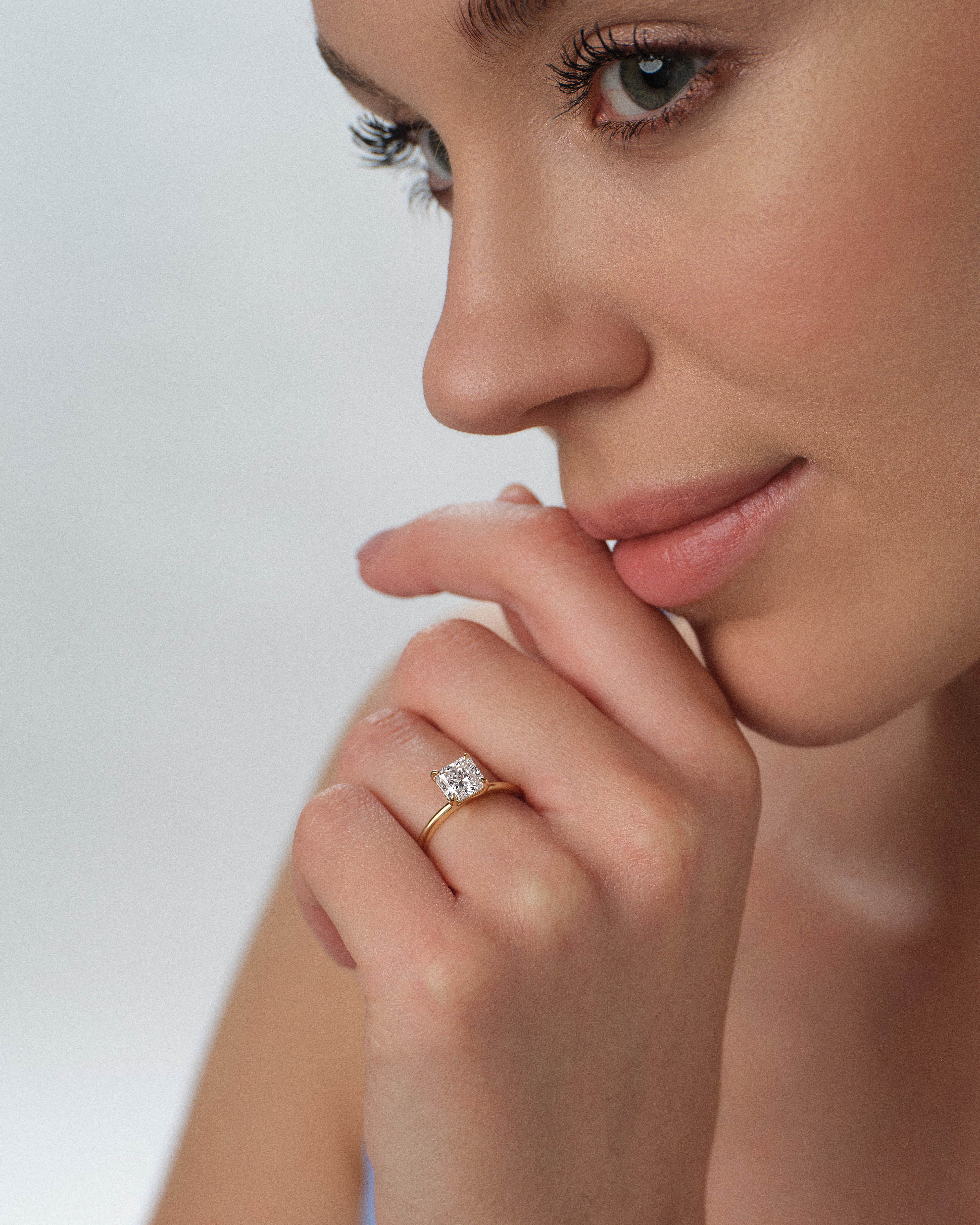 Moissanit Verlobungsring im Asscherschliff (1,50 CT)