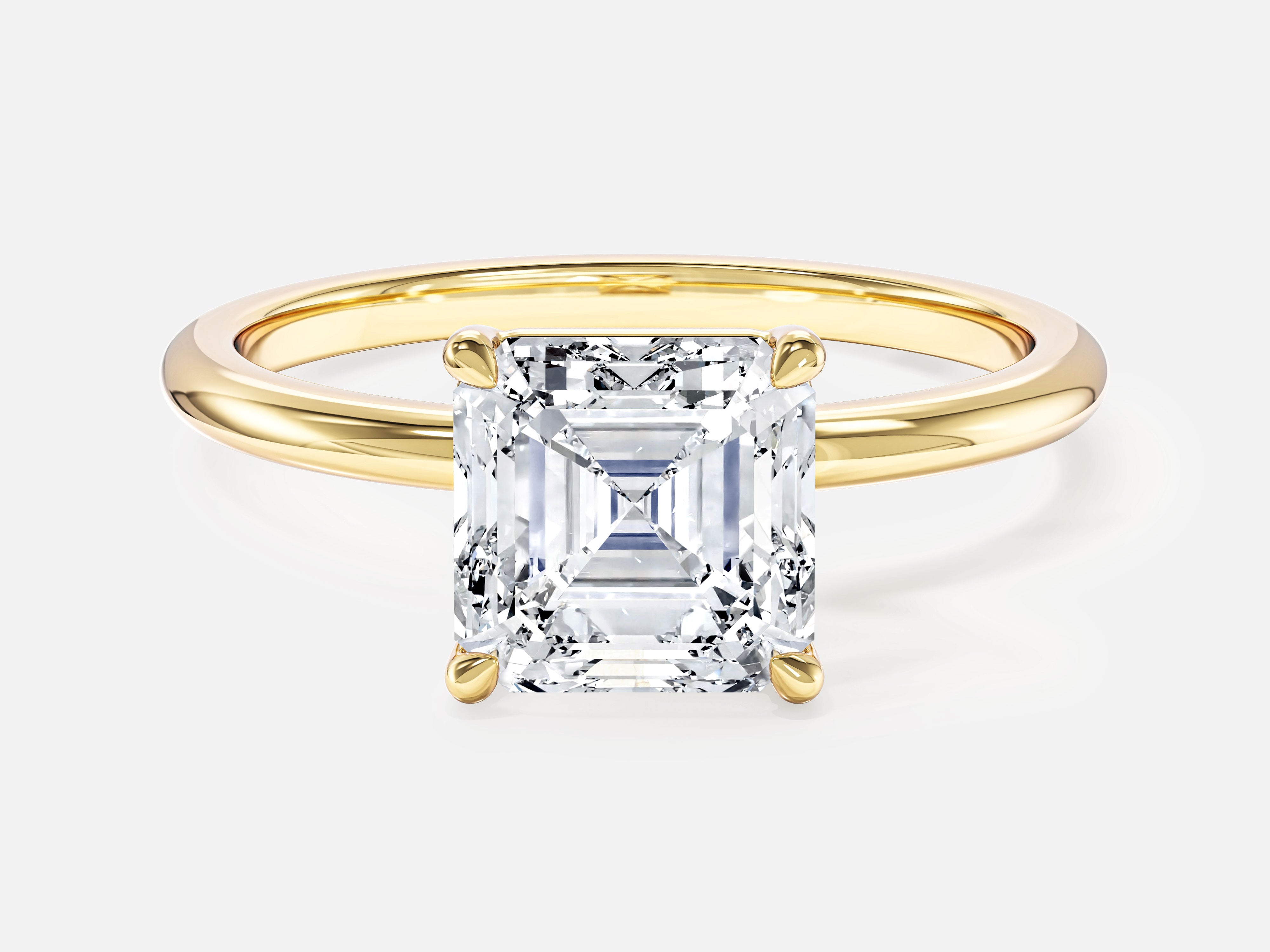 Labordiamant Verlobungsring im Asscherschliff (2.00 CT)
