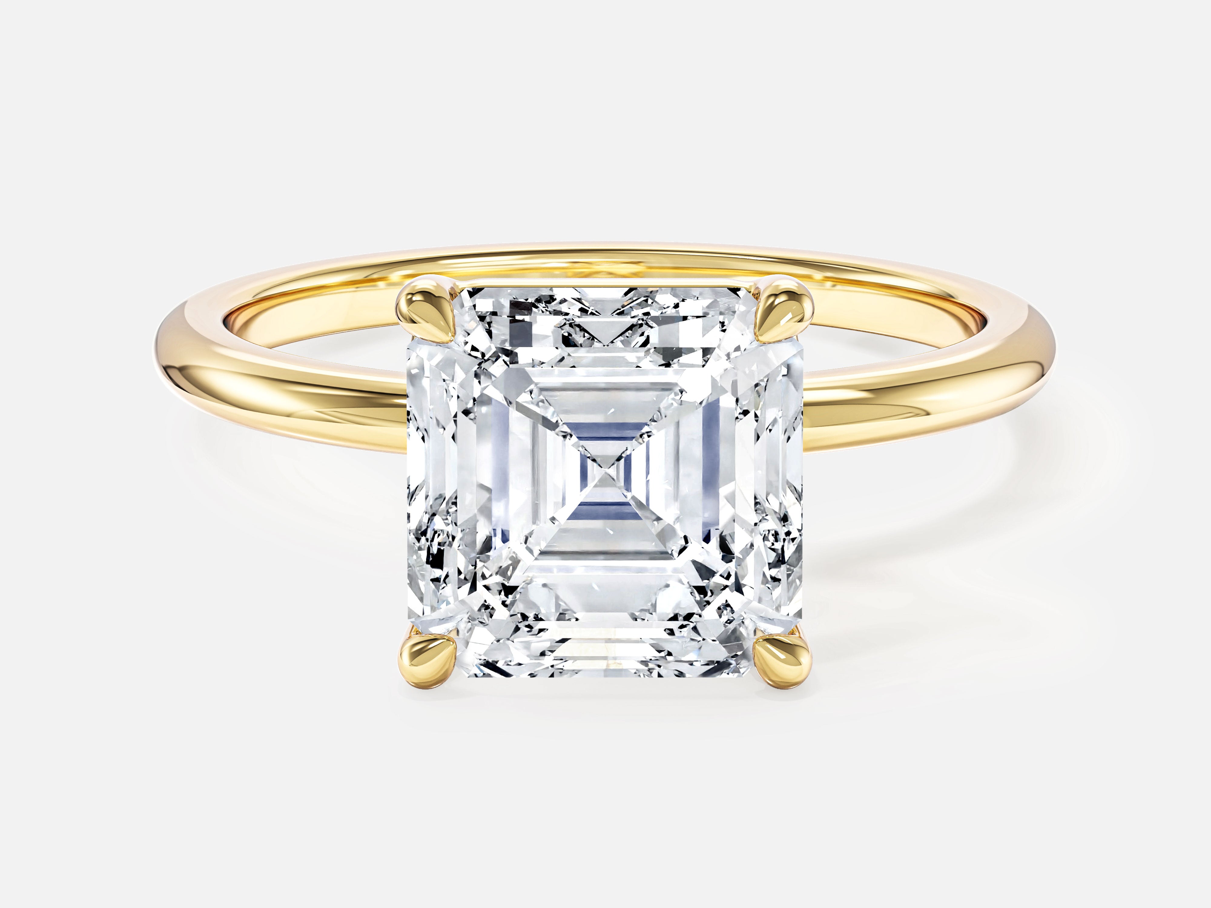 Labordiamant Verlobungsring im Asscherschliff (3,00 CT TW)