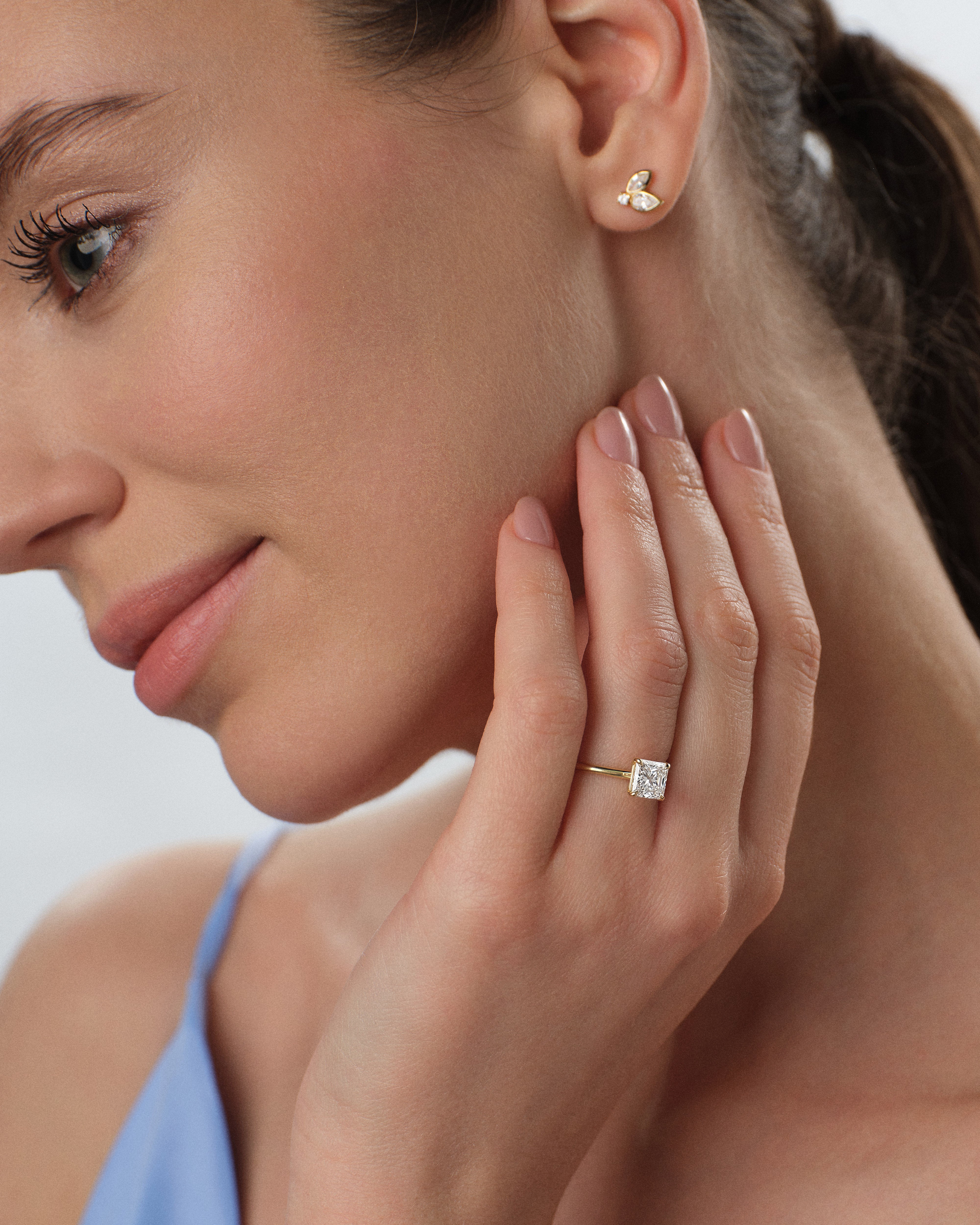 Moissanit Verlobungsring im Asscherschliff (1,50 CT)