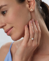 Moissanit Verlobungsring im Asscherschliff (1,50 CT)
