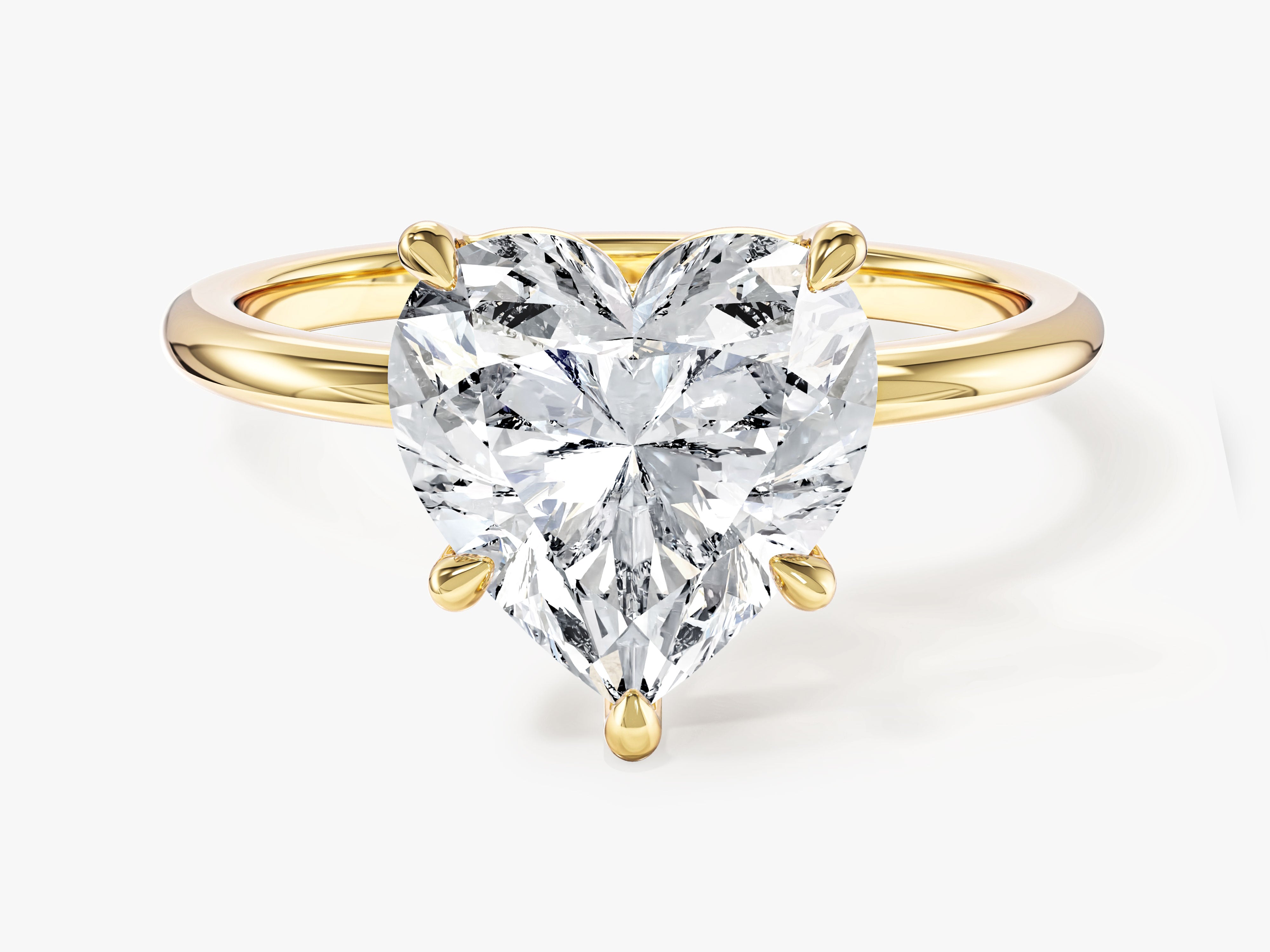 Labordiamant Verlobungsring im Herzschliff(3,00 CT TW)