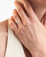 Labordiamant Verlobungsring im Herzschliff(3,00 CT TW)