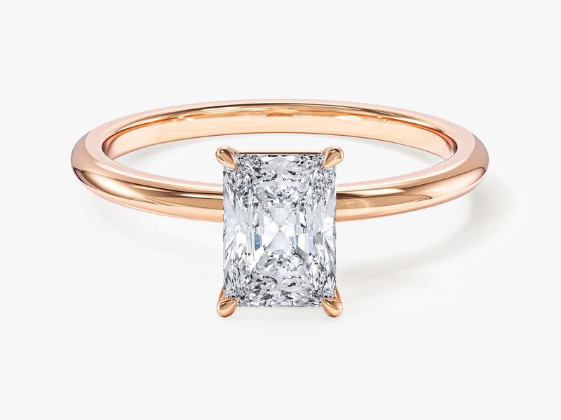Moissanit Verlobungsring im Radiantschliff (1,00 CT)