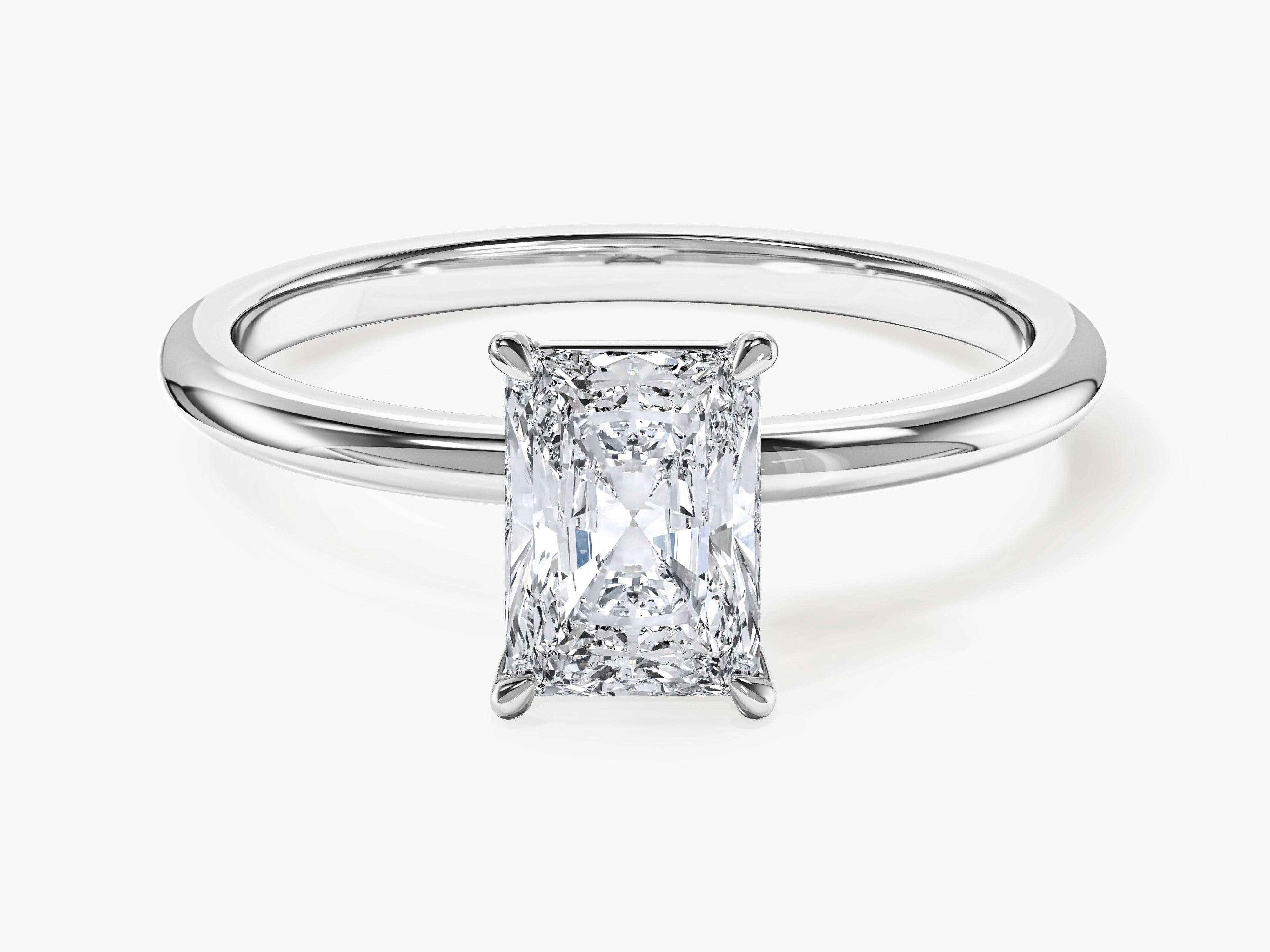 Moissanit Verlobungsring im Radiantschliff (1,00 CT)