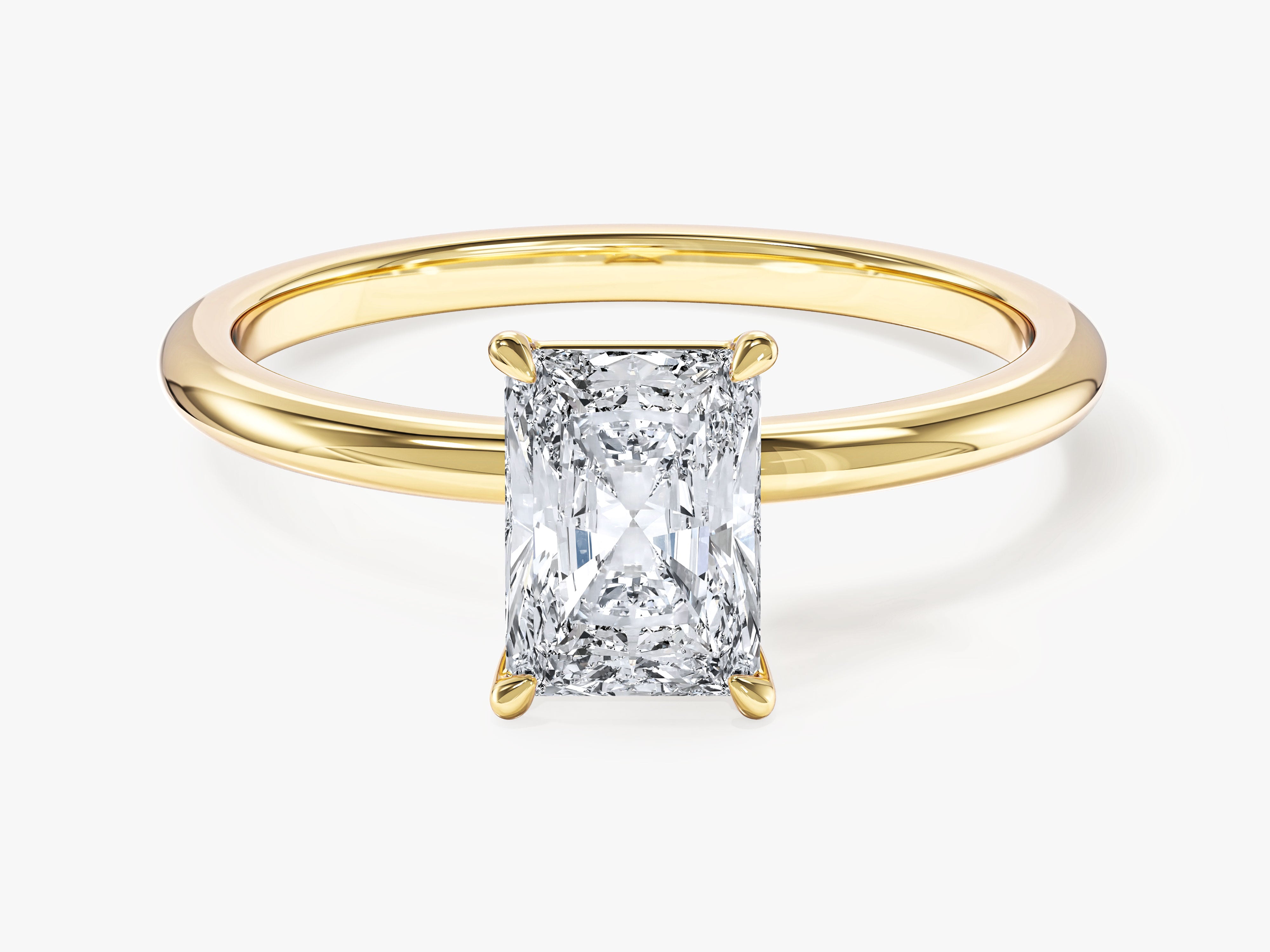 Labordiamant Verlobungsring im Radiantschliff (1.00 CT)