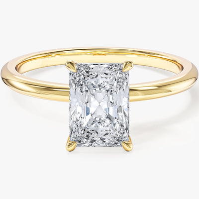 Labordiamant Verlobungsring im Radiantschliff (1.50 CT)