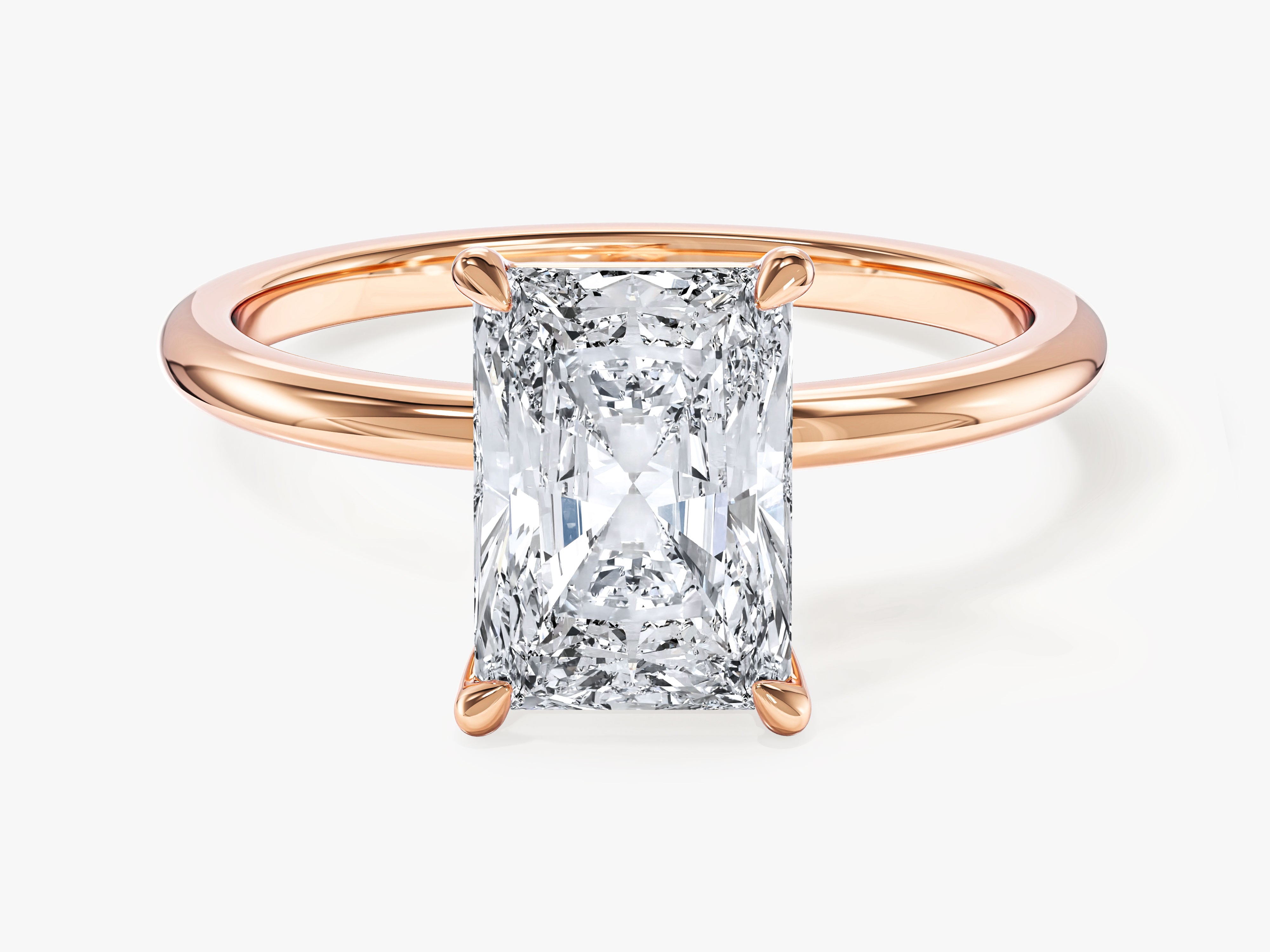 Moissanit Verlobungsring im Radiantschliff (2,00 CT)