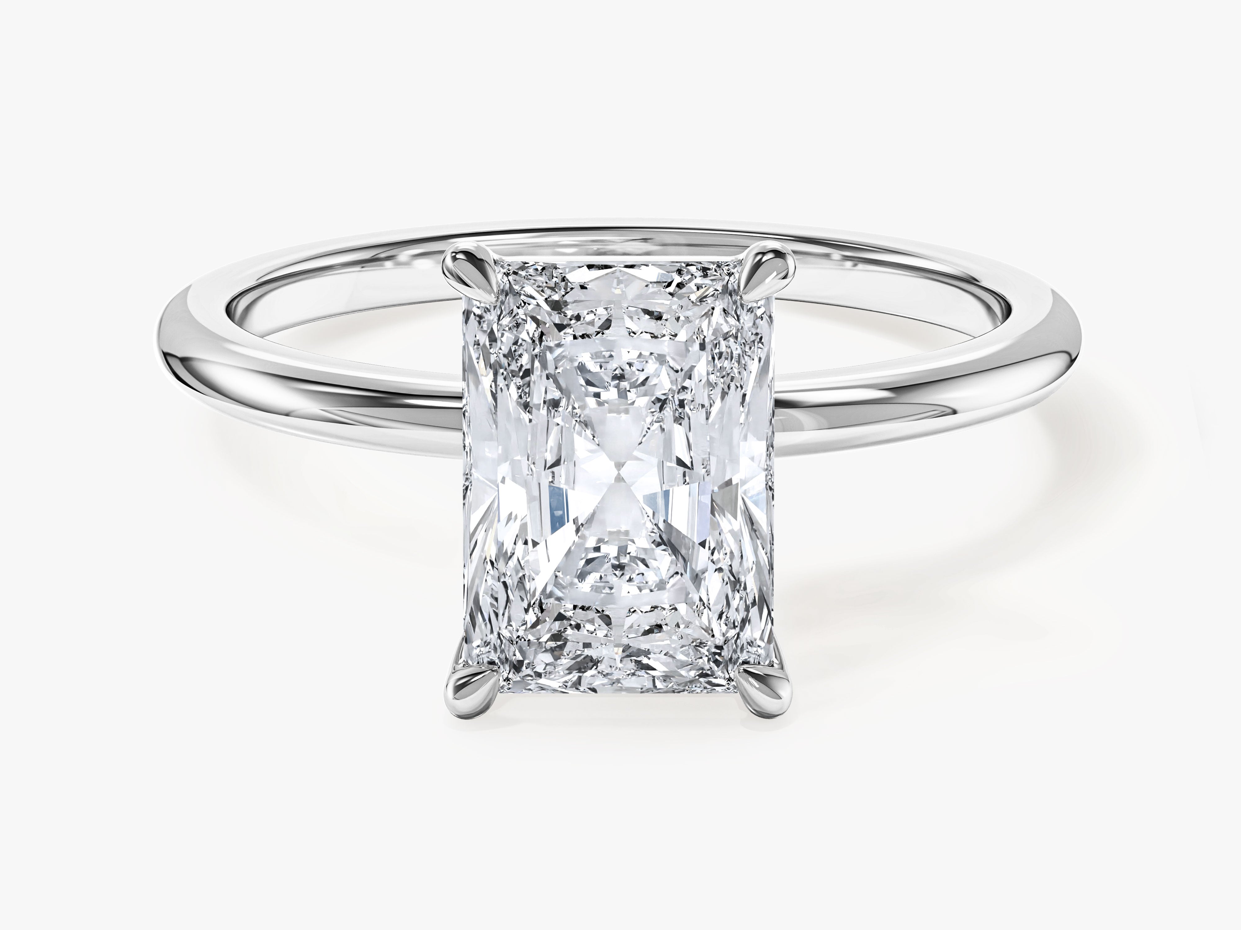 Moissanit Verlobungsring im Radiantschliff (2,00 CT)