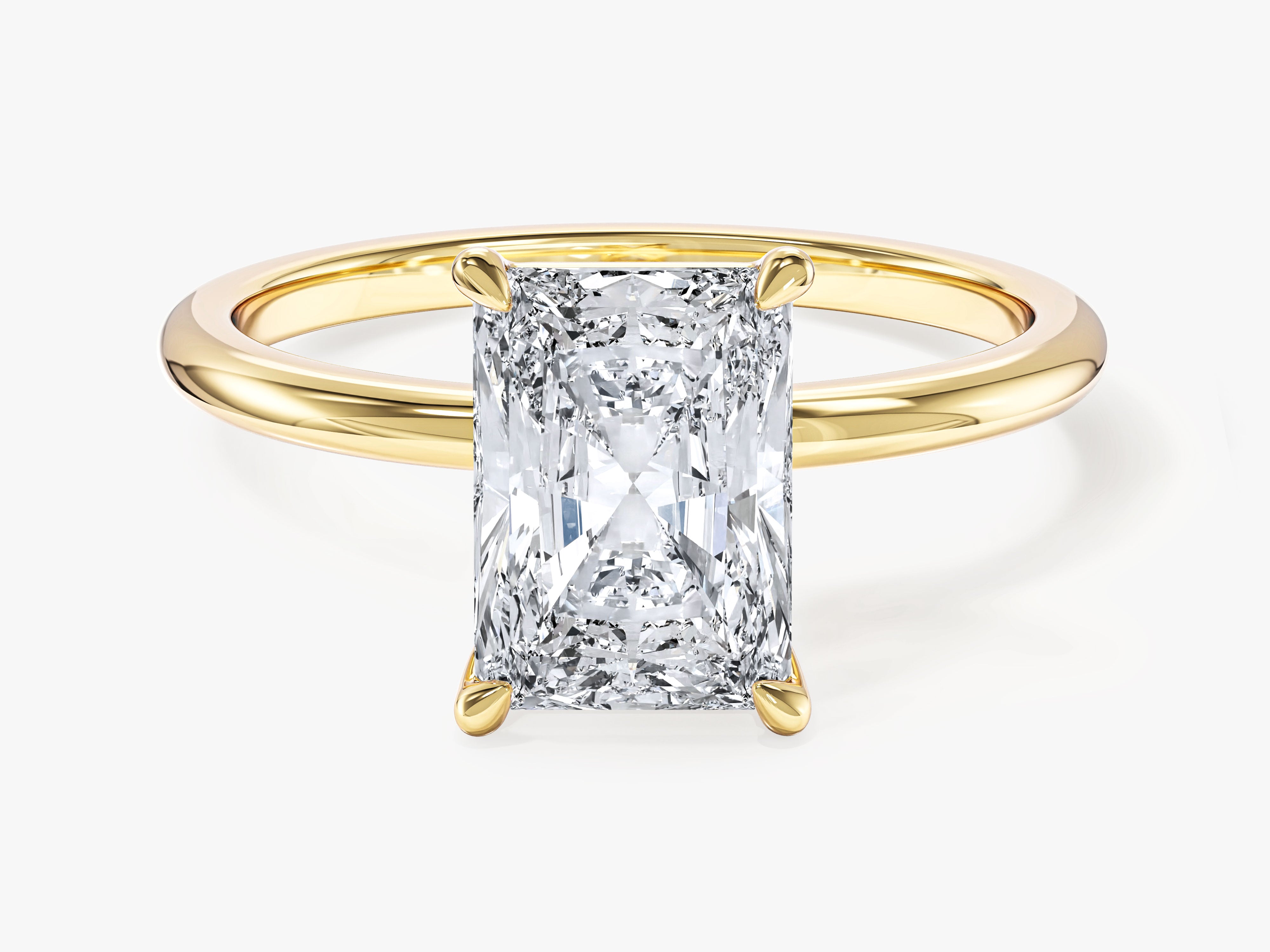 Labordiamant Verlobungsring im Radiantschliff (2.00 CT)