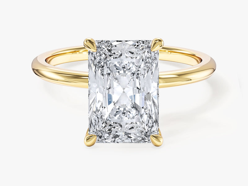 Labordiamant Verlobungsring im Radiantschliff (3,00 CT TW)