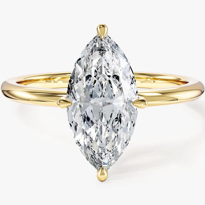 Moissanit Verlobungsring im Marquiseschliff (2,00 CT)